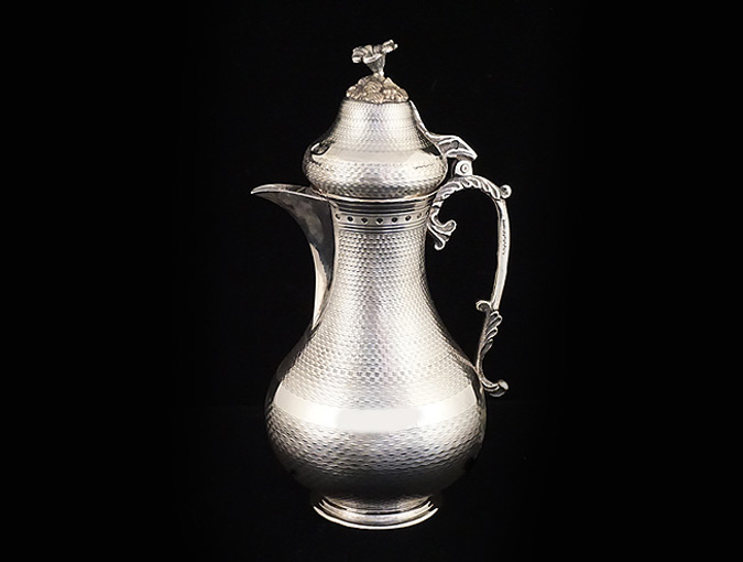 Buy or sterling silver or silverplate. See this antique Turkish 8.5-inch silver coffee pot pitcher our La Jolla store