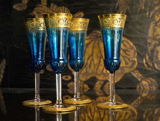 Buy or consign fine china and crystal. See these St Louis champagne flutes only at The Ark retail store in La Jolla.