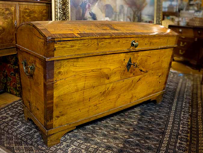 Buy or consign fine furniture. See this fine Russian trunk at The Ark's retail store in La Jolla.