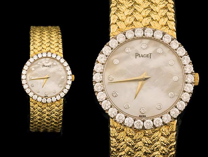 Buy or consign fine jewelry. See this Piaget quartz watch with diamonds at our La Jolla store.