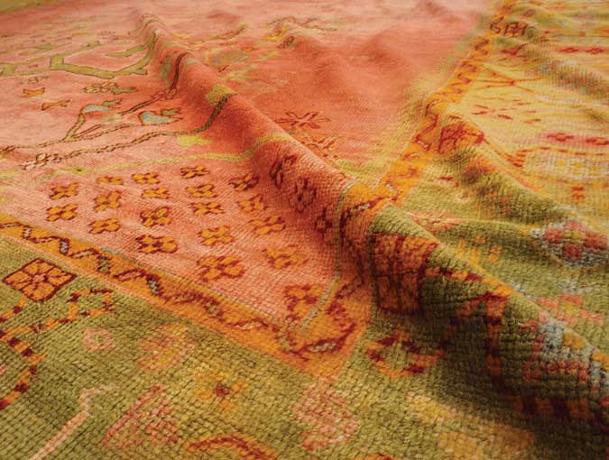 Image Of Oushak Rug Detail