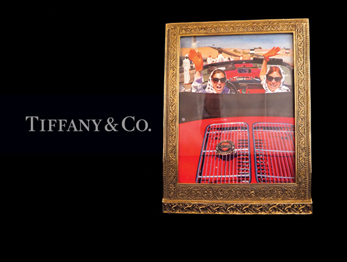 Image Of Tiffany Studio Frame Of Gilt Bronze With Venetian Details Measuring 9”W X 12”H.
