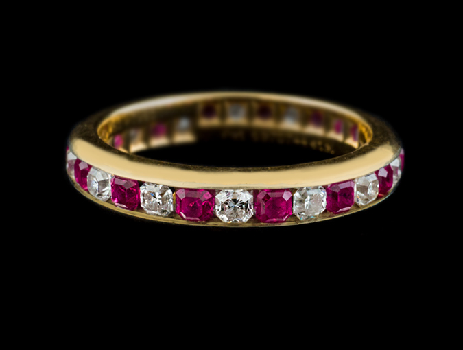 18k Tiffany Lucinda Ruby Diamond Ring