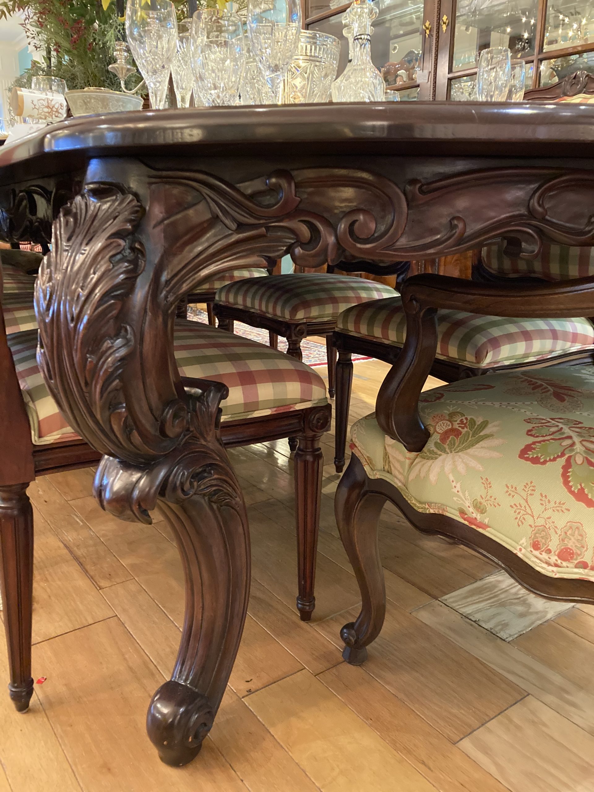 Formal Dining Table with Cabriole Legs - Ark Antiques, La Jolla, CA