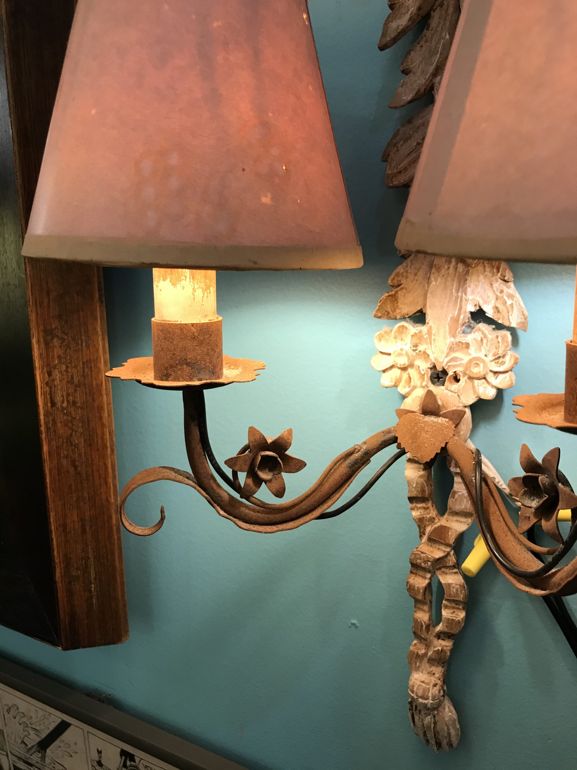 French Country Ribbon Sconces