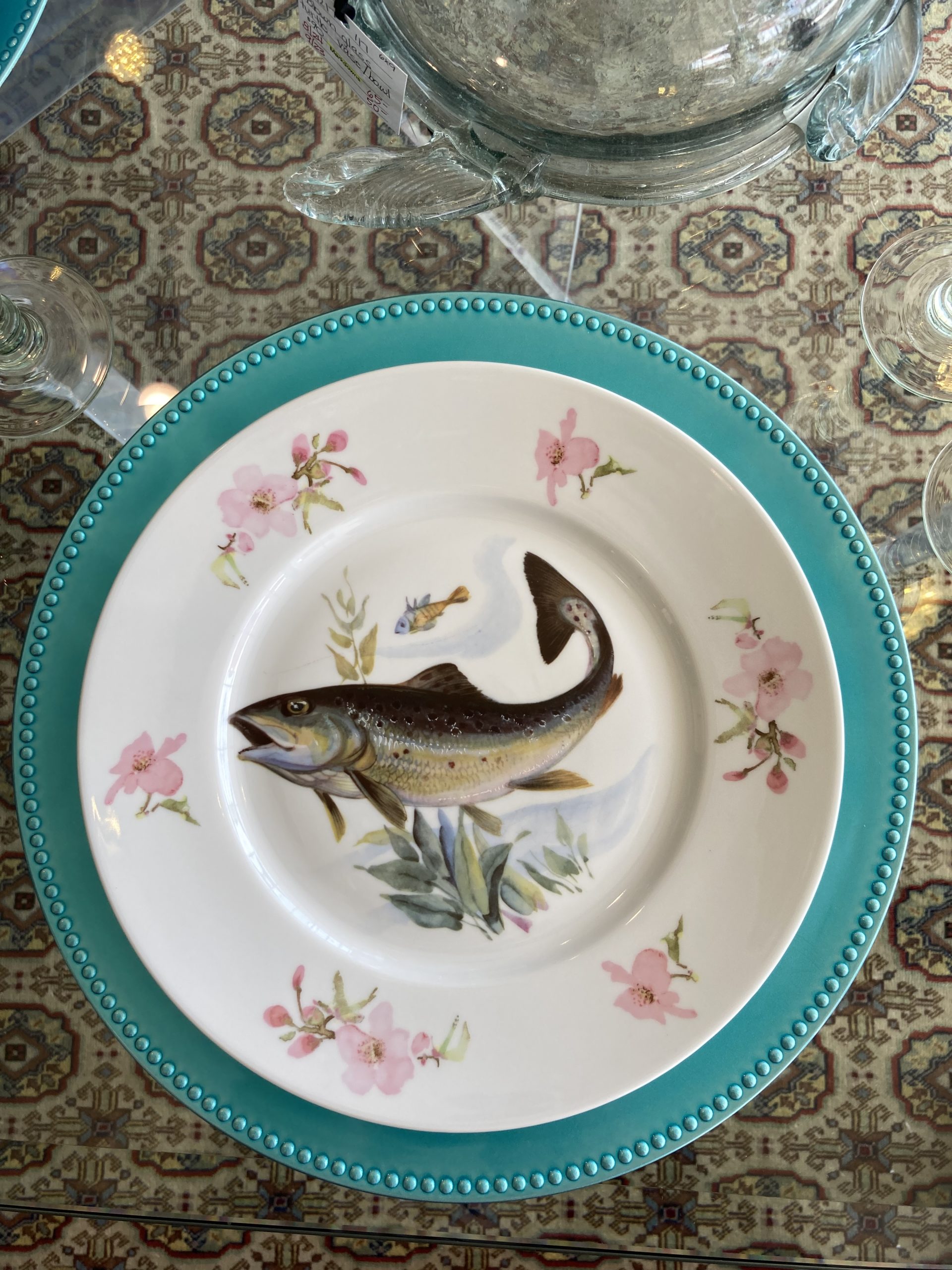 Vintage Italian Porcelain Fish Set