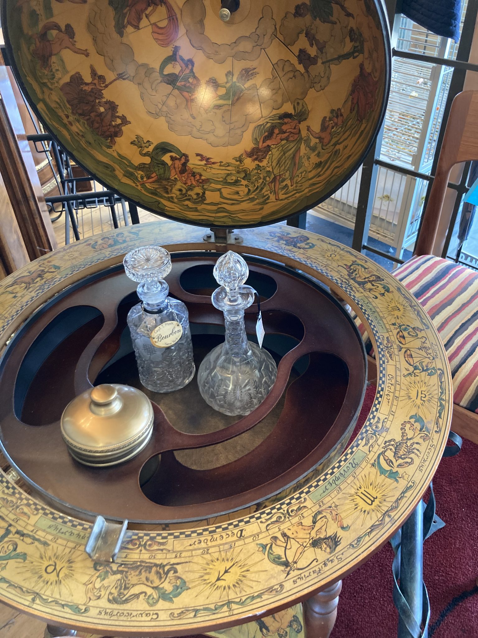 Vintage Italian Globe Bar Cart - Ark Antiques, La Jolla, CA