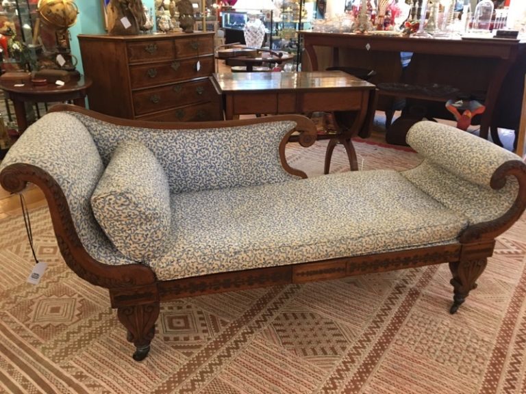 French Empire Recamier Sofa Ark Antiques, La Jolla, CA