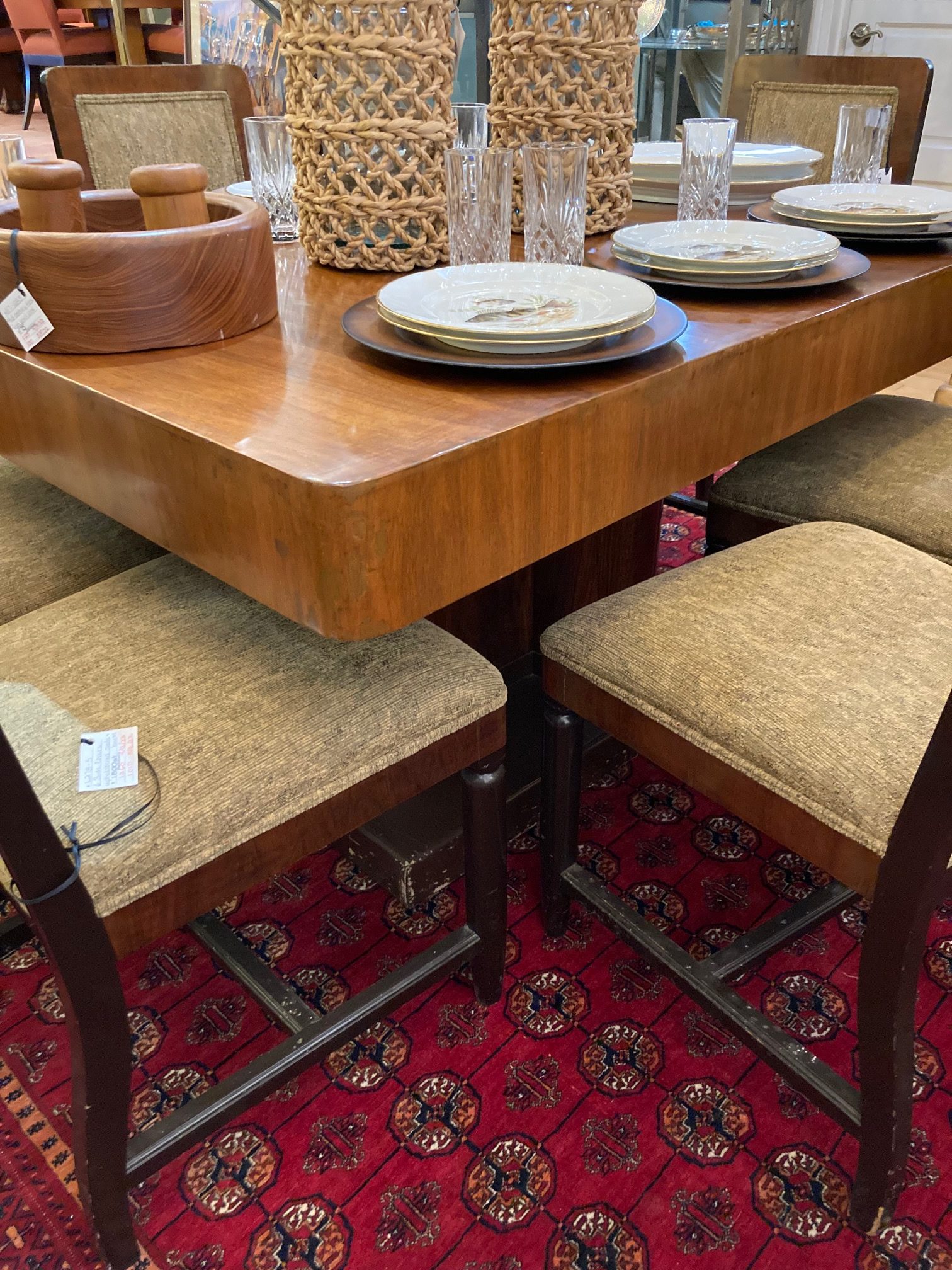 Art Deco Mahogany Dining Table