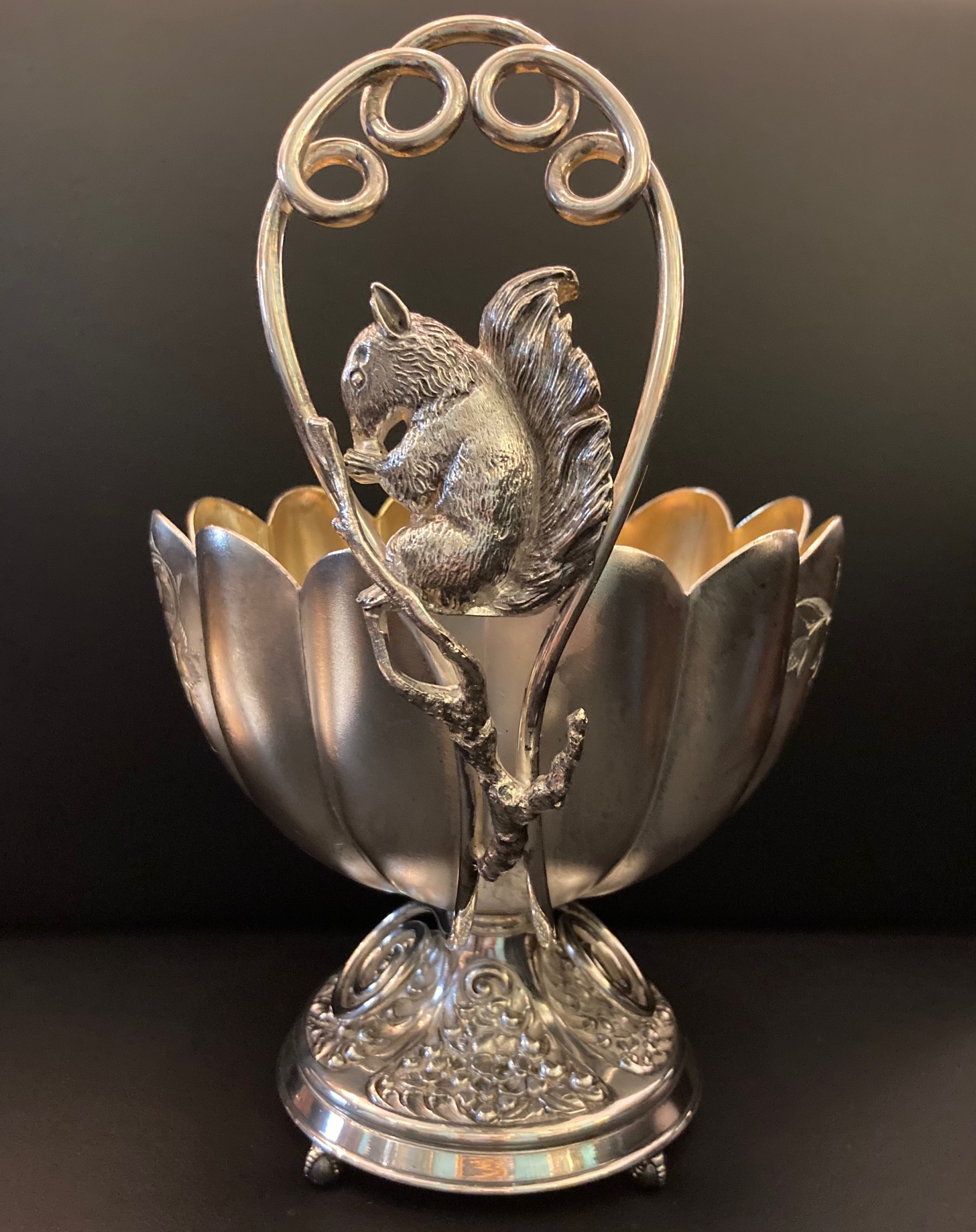 Wilcox Silver Plate Squirrel Nut Bowl