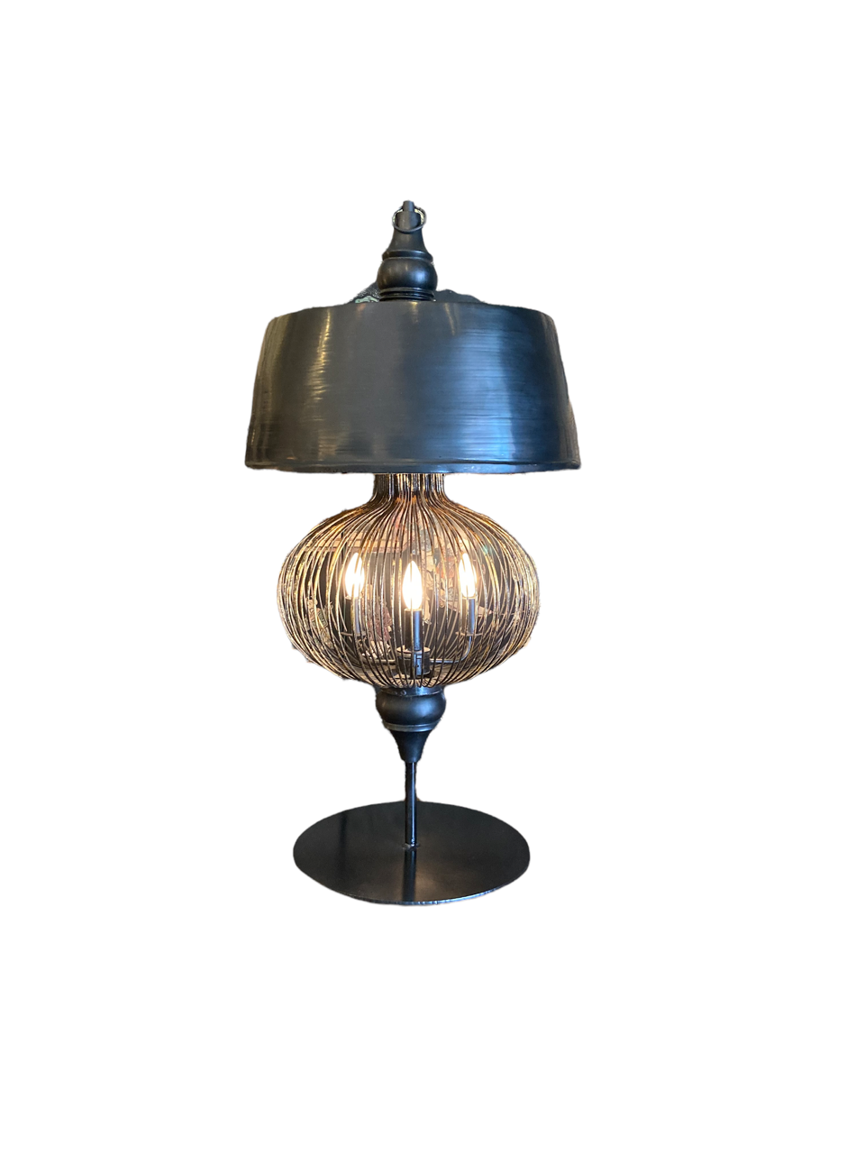 Industrial Style Tall Wire Cage Lamps