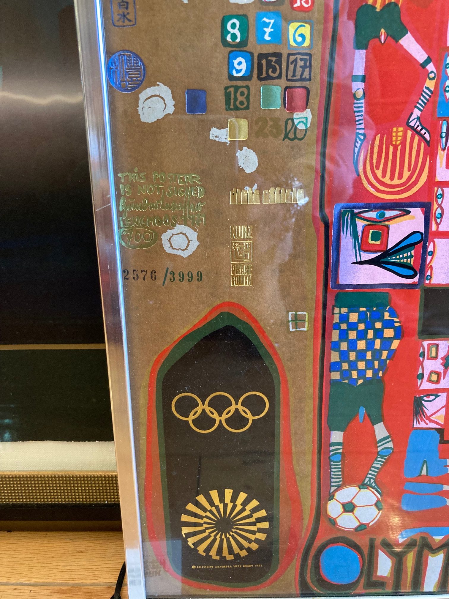 Hundertwasser Screen Print 1972 Olympics