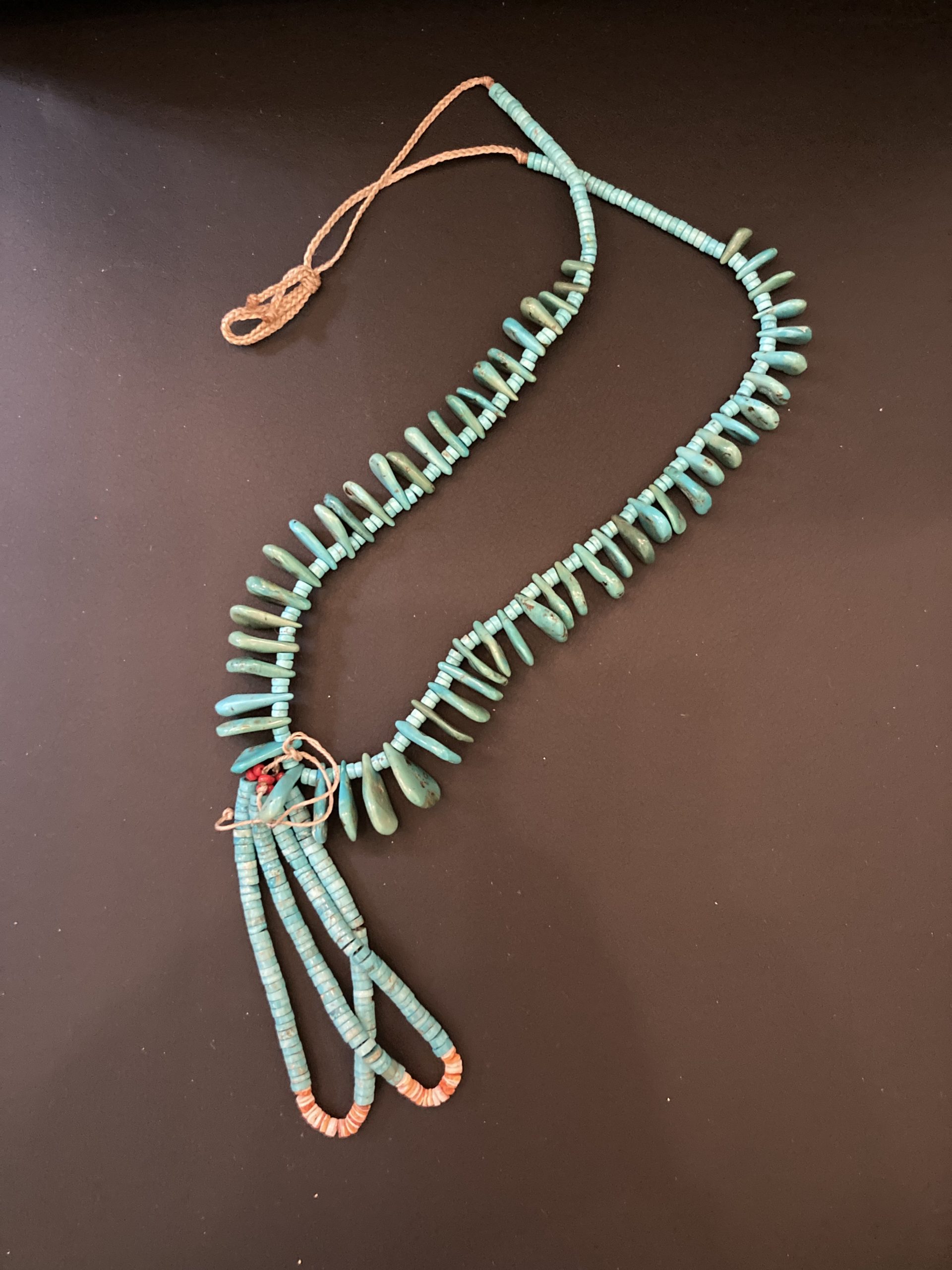 Navajo Turquoise Tab Jacla Necklace