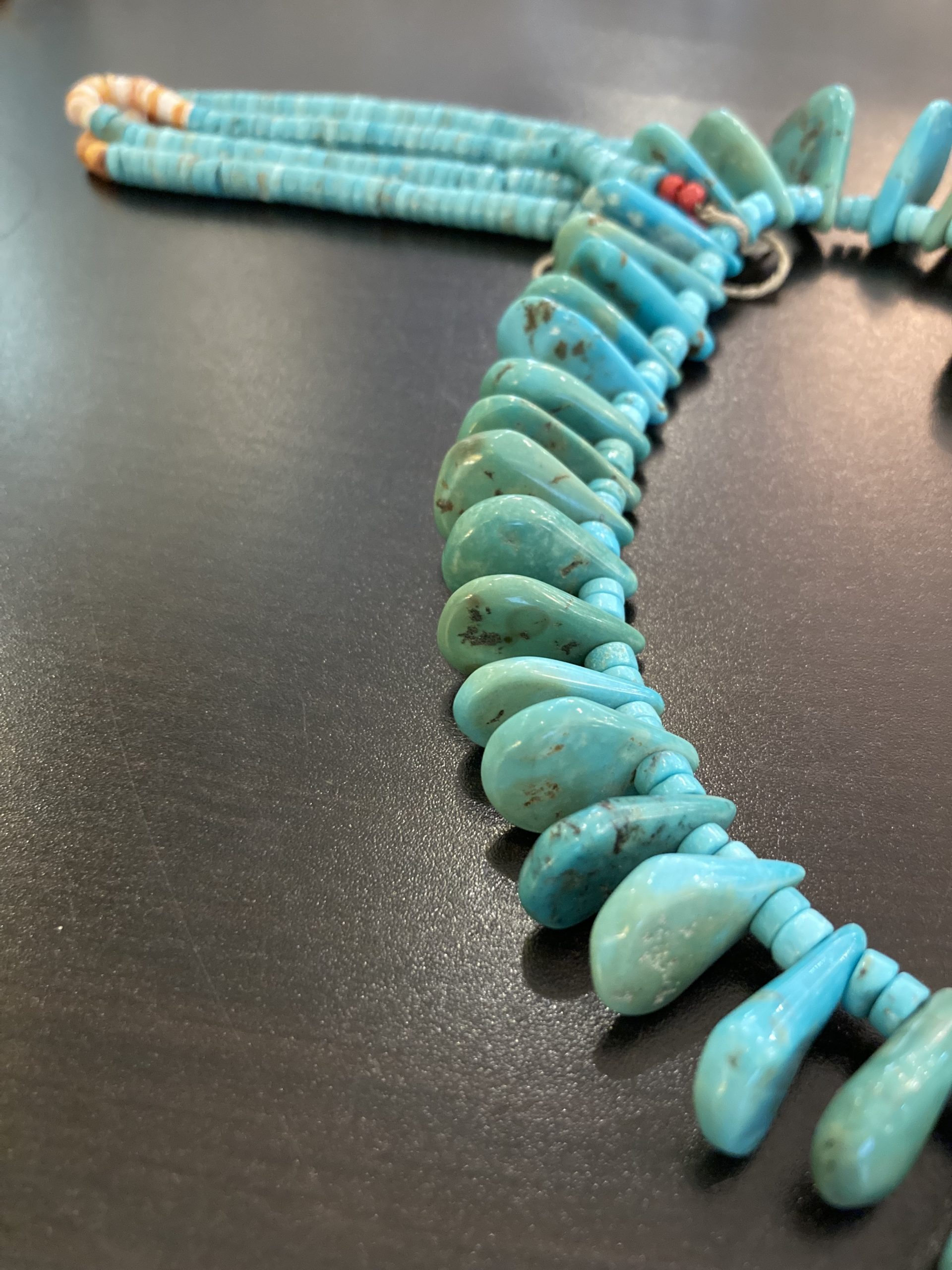 Navajo Turquoise Tab Jacla Necklace