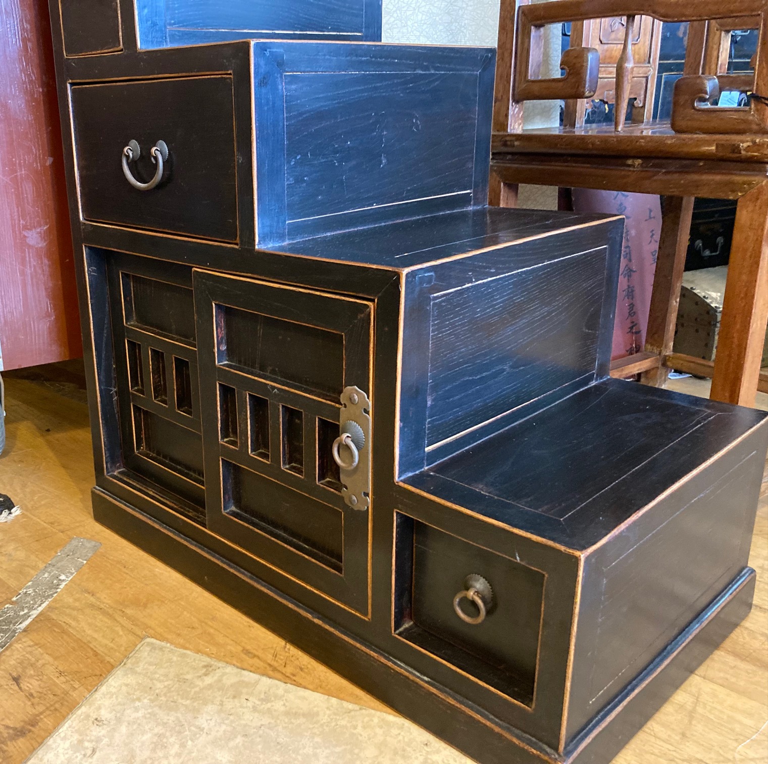 Stair Step Japanese Tansu Chest