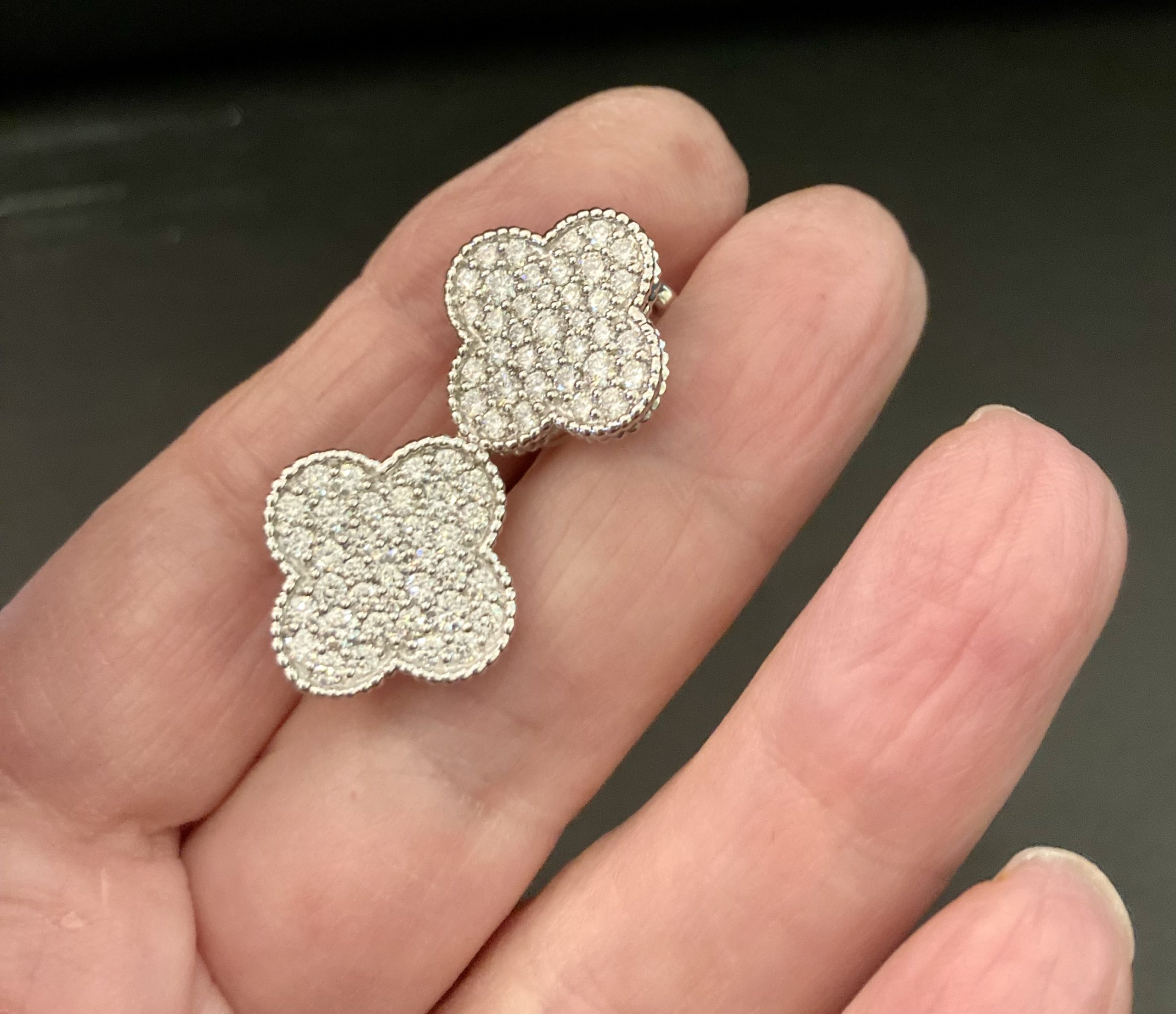 Alhambra VCA Style Diamond Earrings