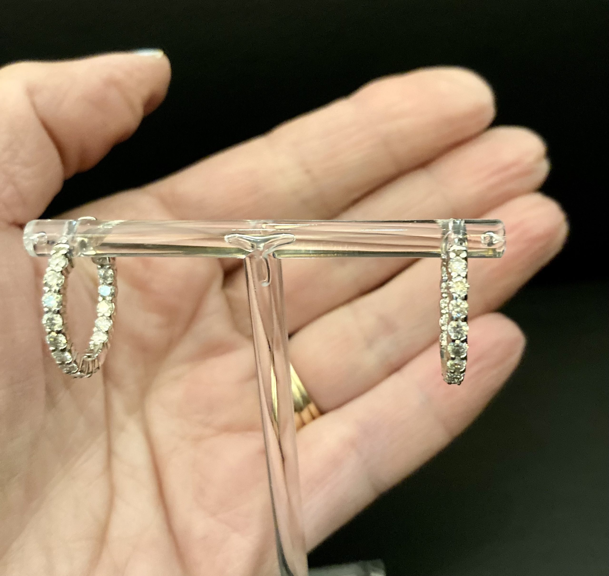Diamond Inside Out Hoop Earrings