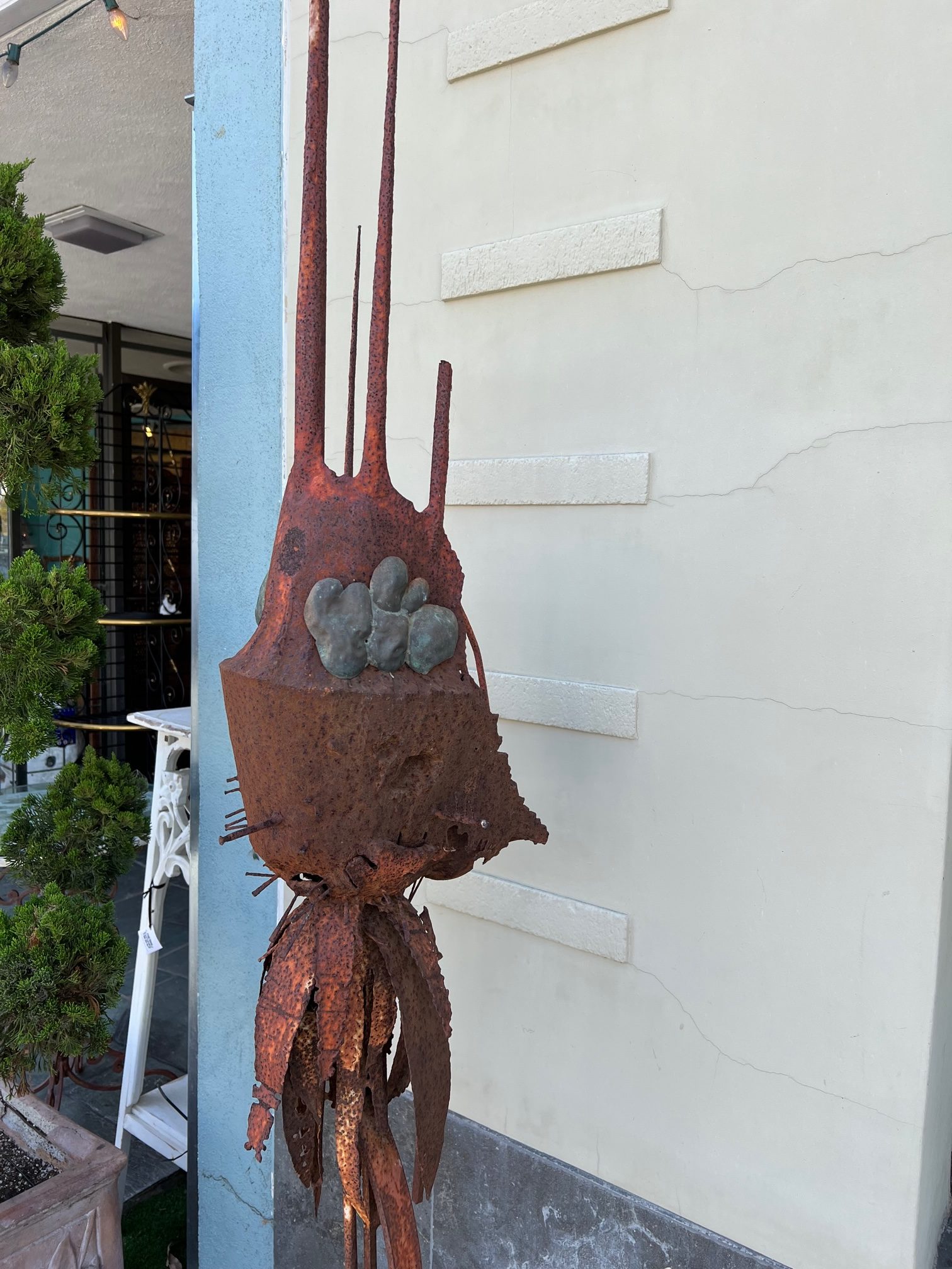 Spiny Lobster Sculpture Rust Patina