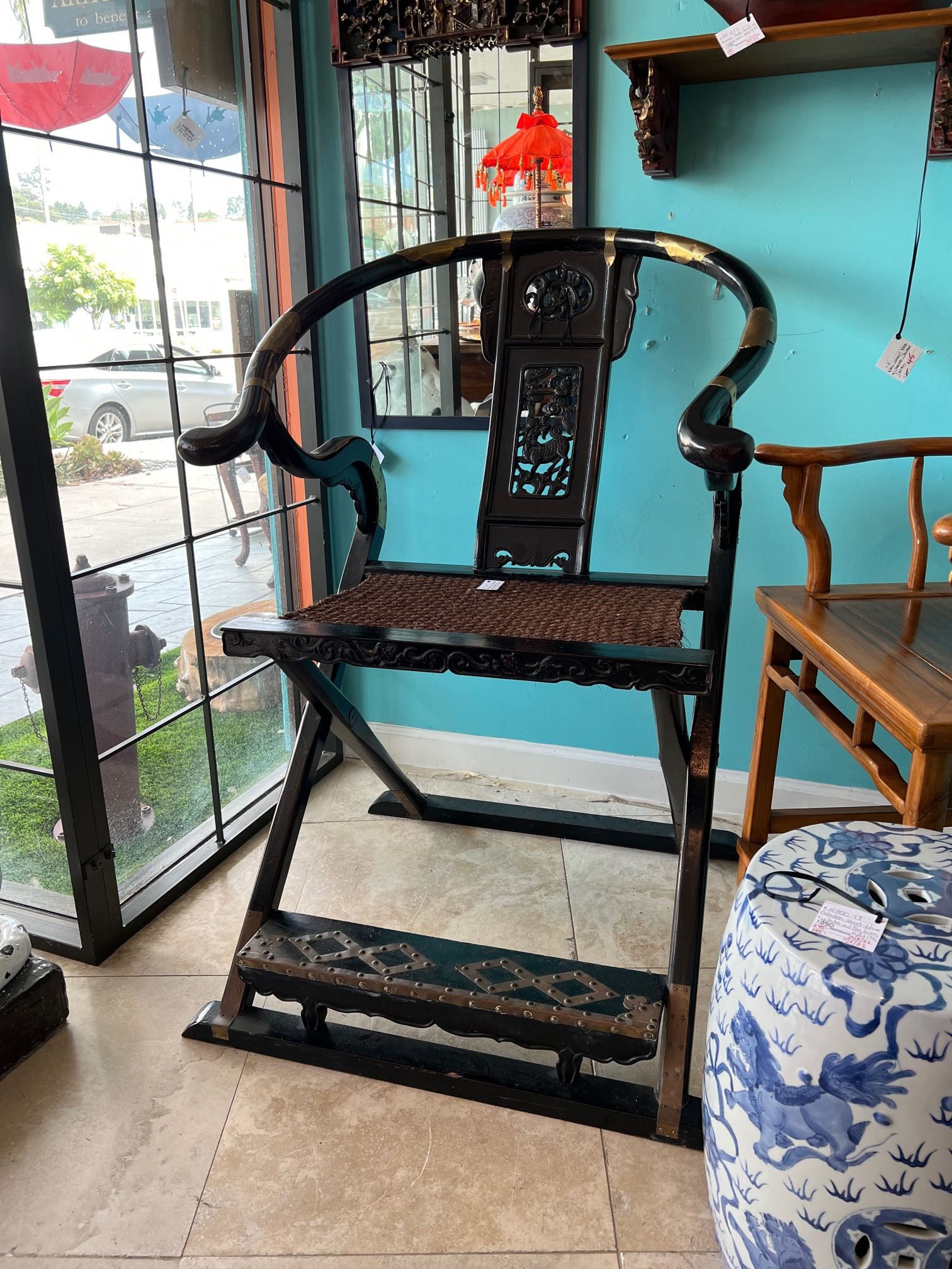 Asian Horseshoe Folding Chair