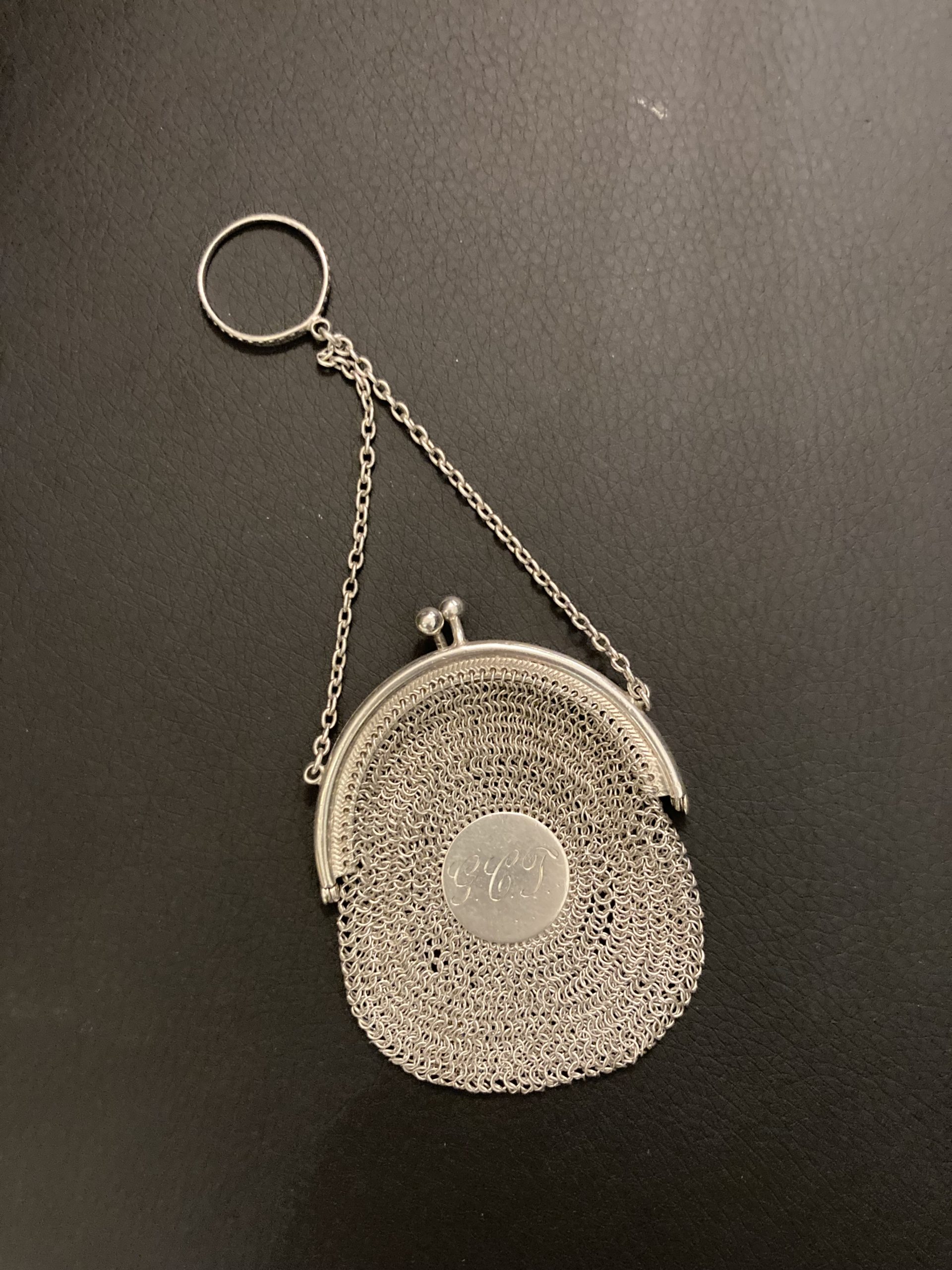 Antique Sterling Silver Mesh Coin Purse