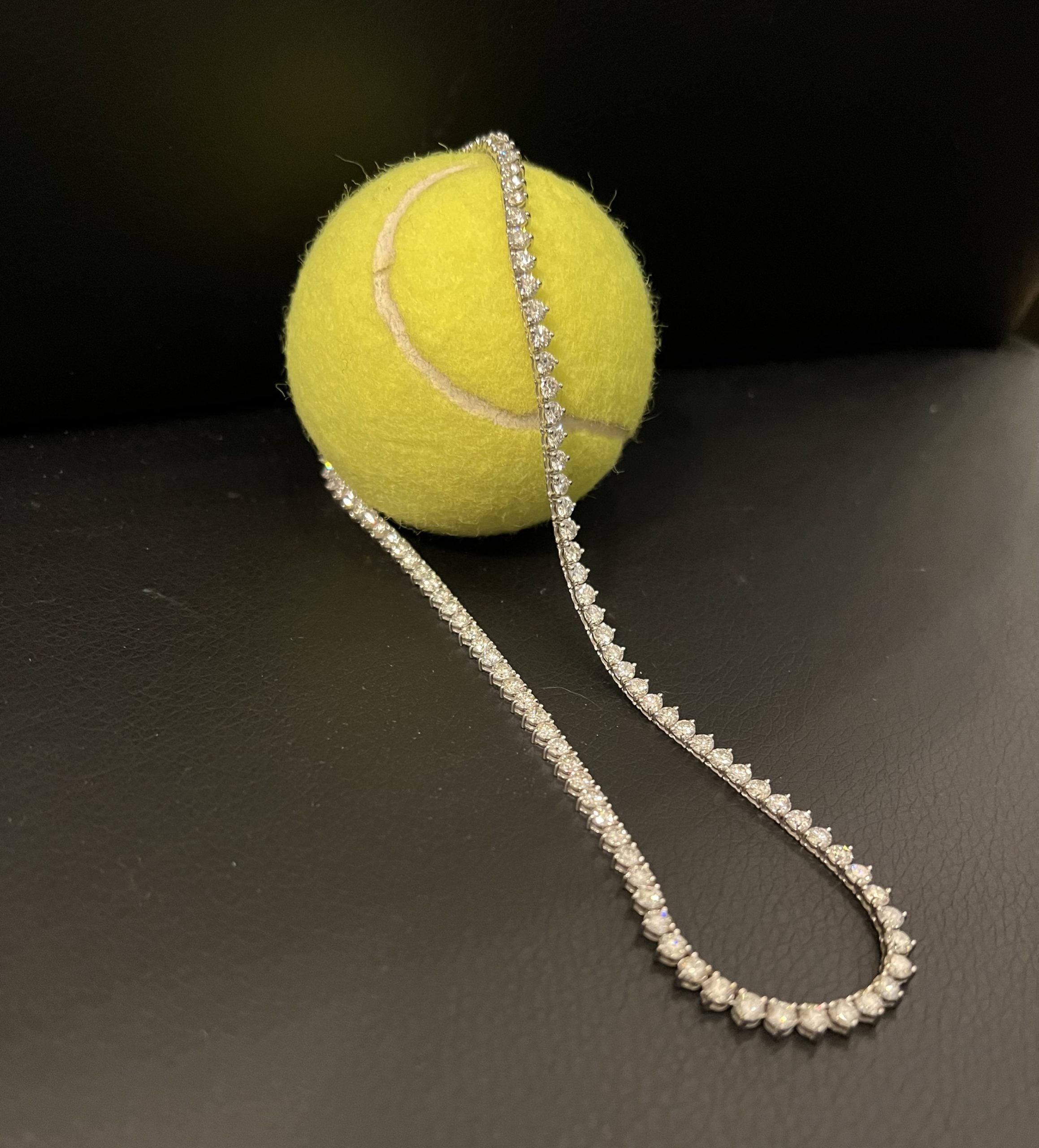 Diamond Tennis Necklace White Gold 16tcw