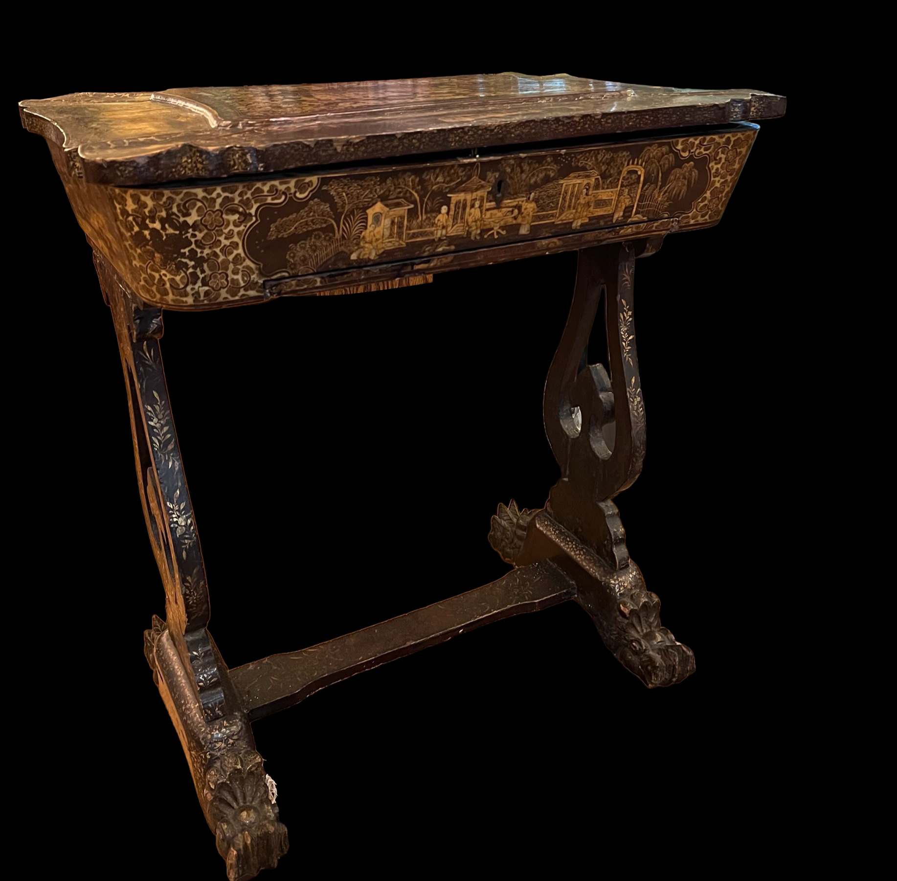 Antique Chinese Export Sewing Table