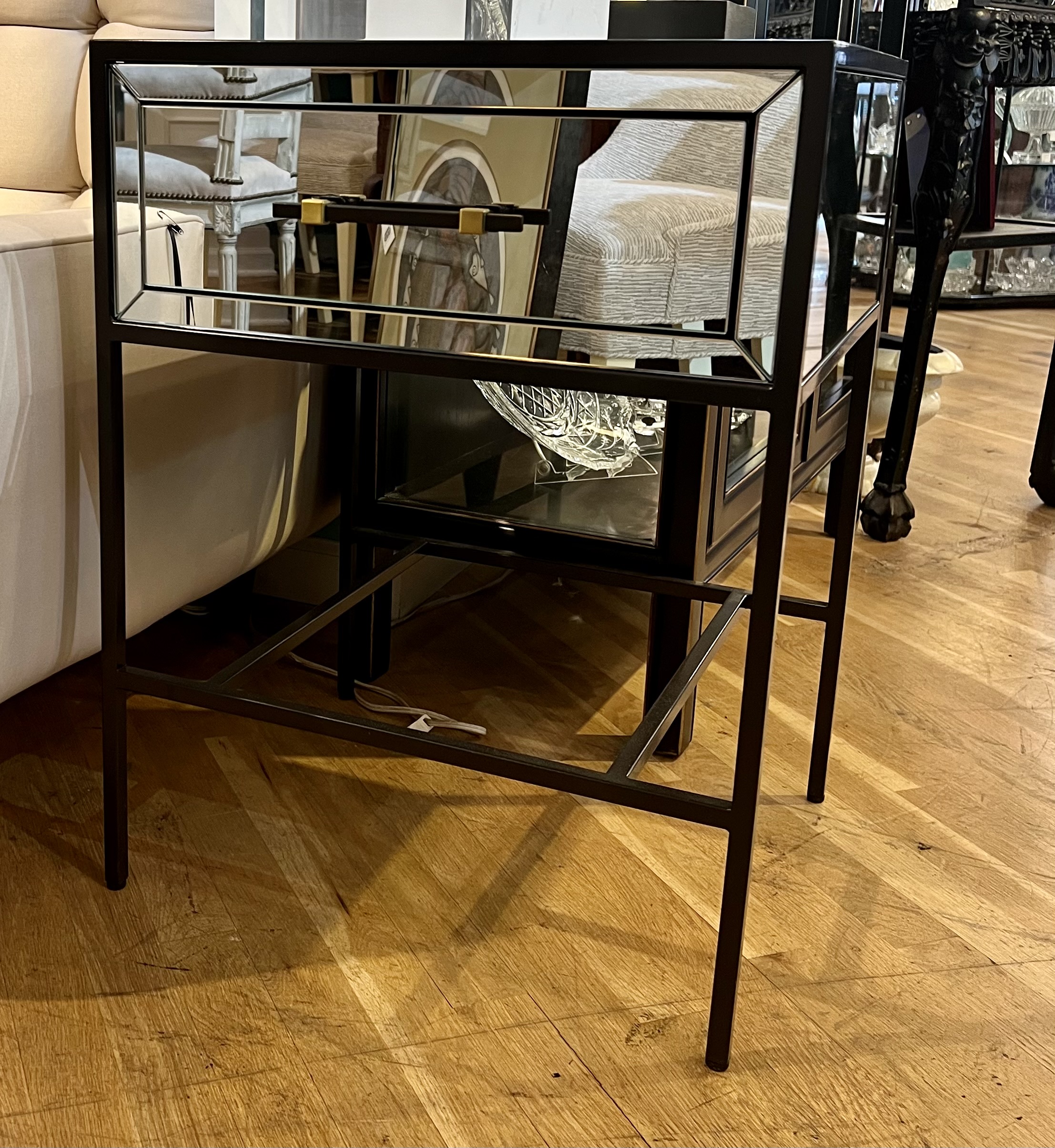 Mirrored West Elm Side Tables