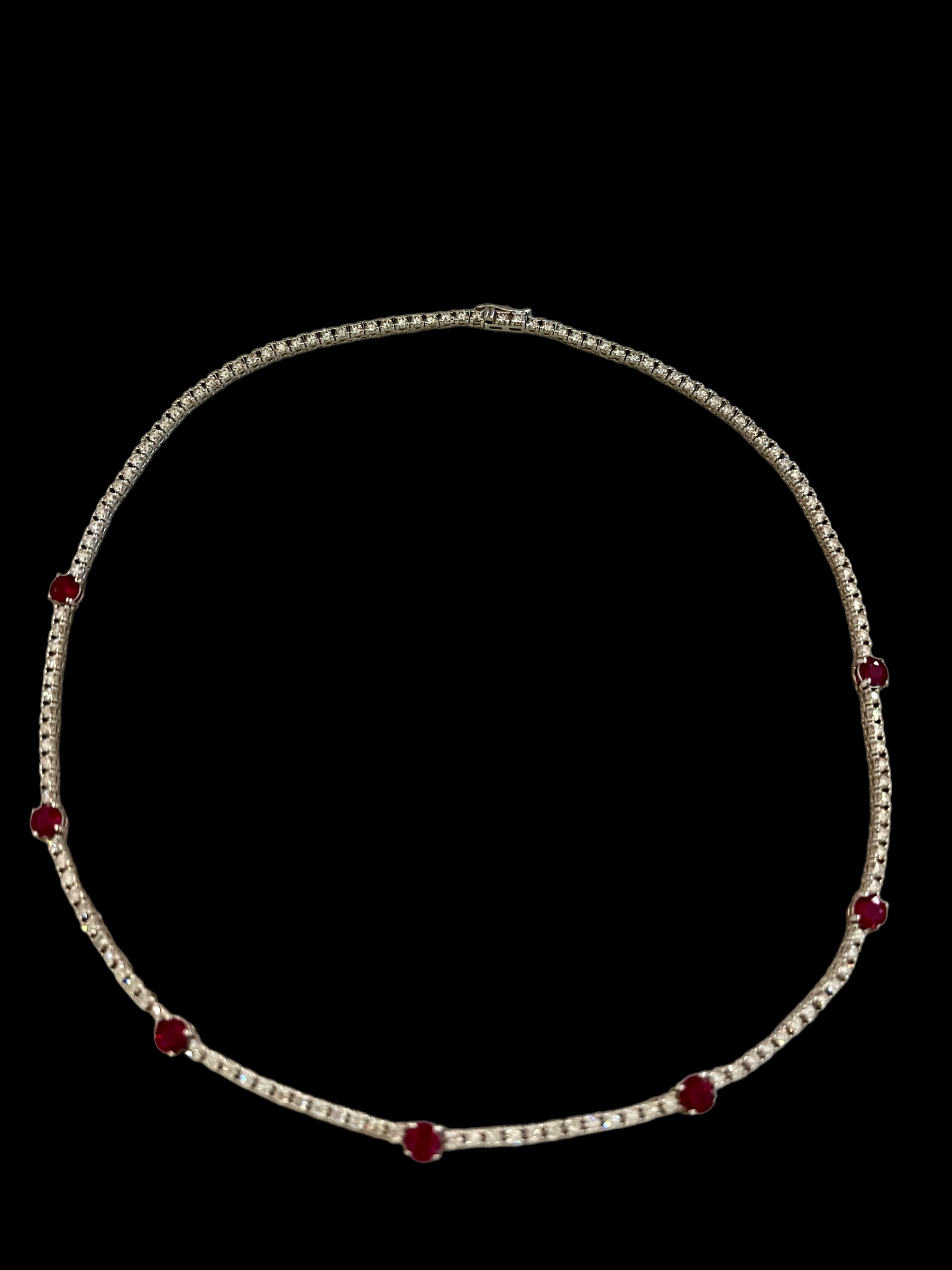 Burma Ruby Diamond Choker Necklace