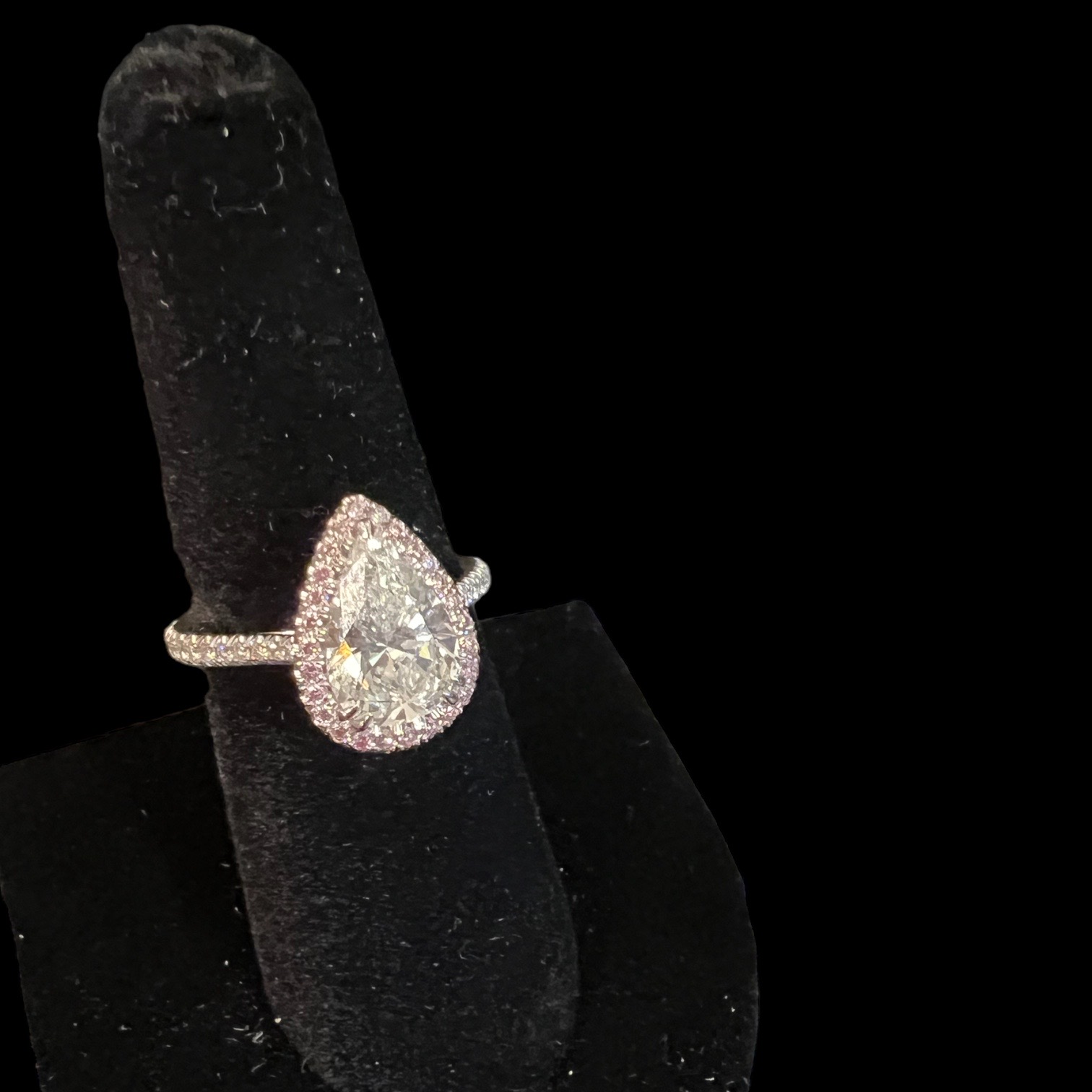 Pear Shaped 2.09 Carat Diamond Ring