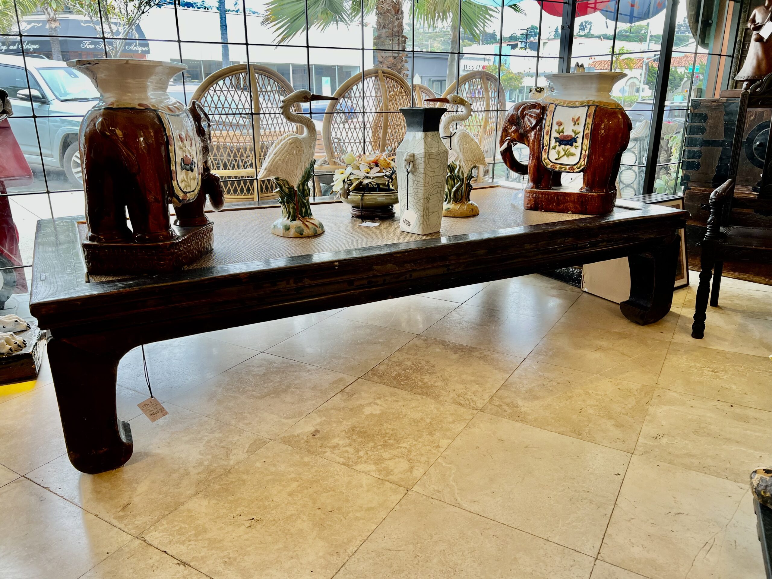 Asian Chow Leg Coffee Table Oversize