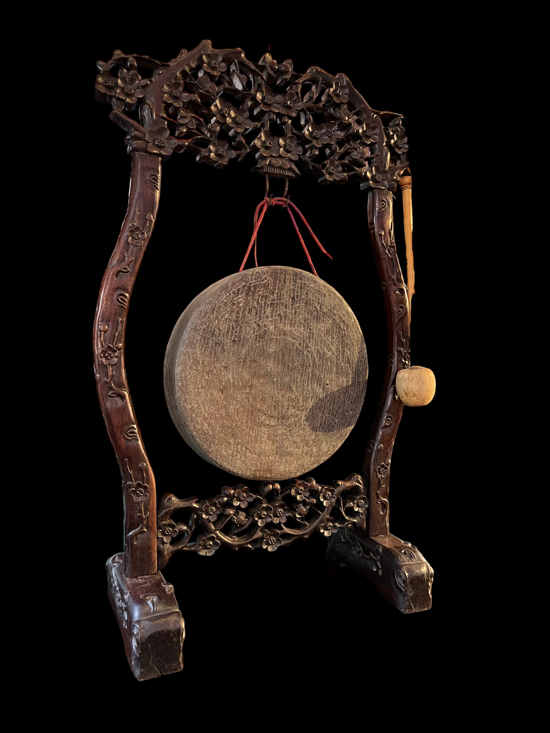 Chinese Antique Gong Rosewood Stand