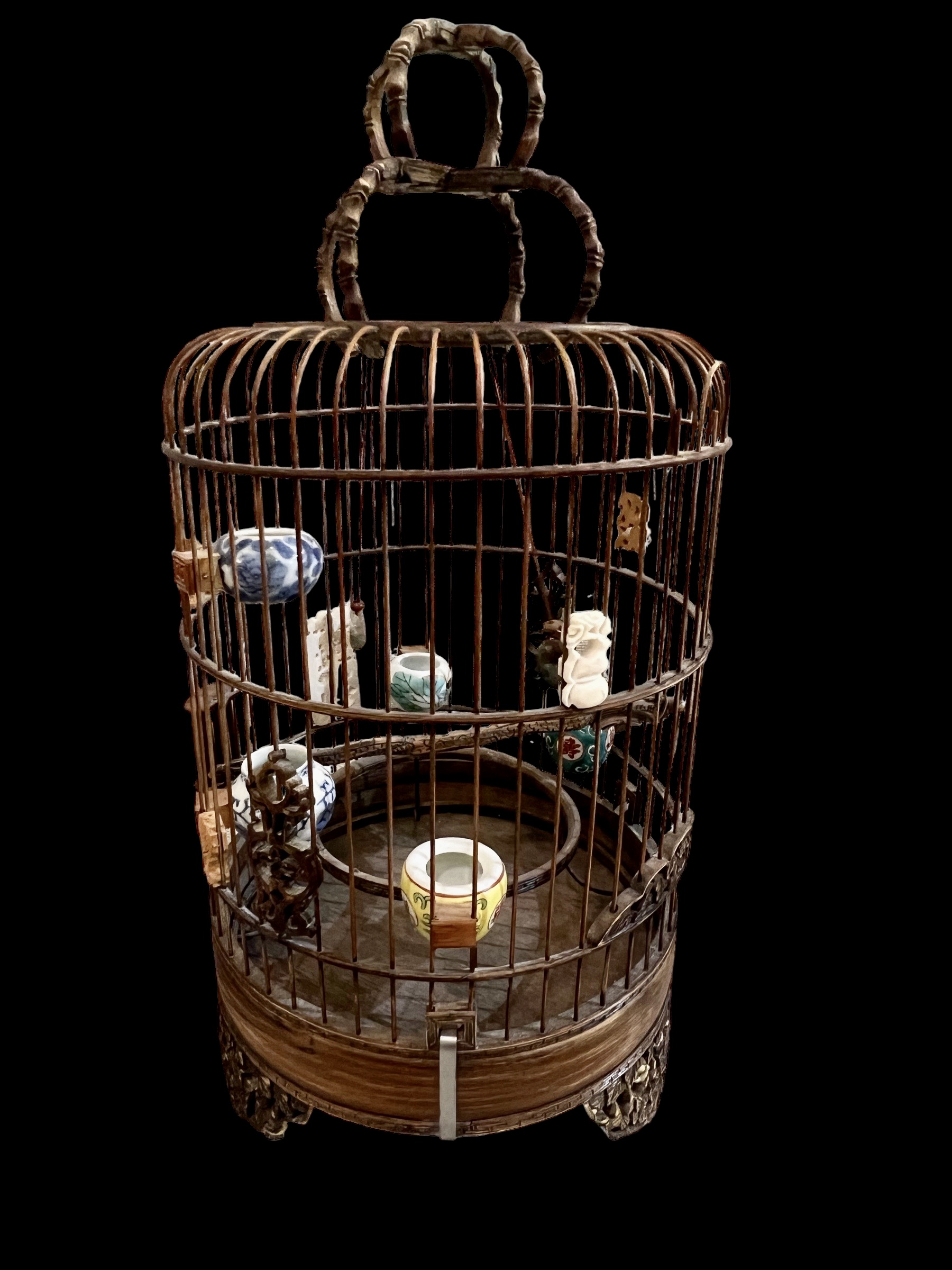 Chinese Vintage Wooden Birdcage