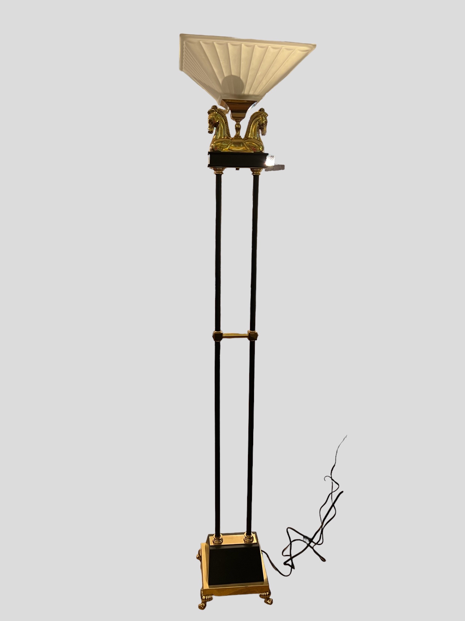 Horse Torchiere Tall Floor Lamp