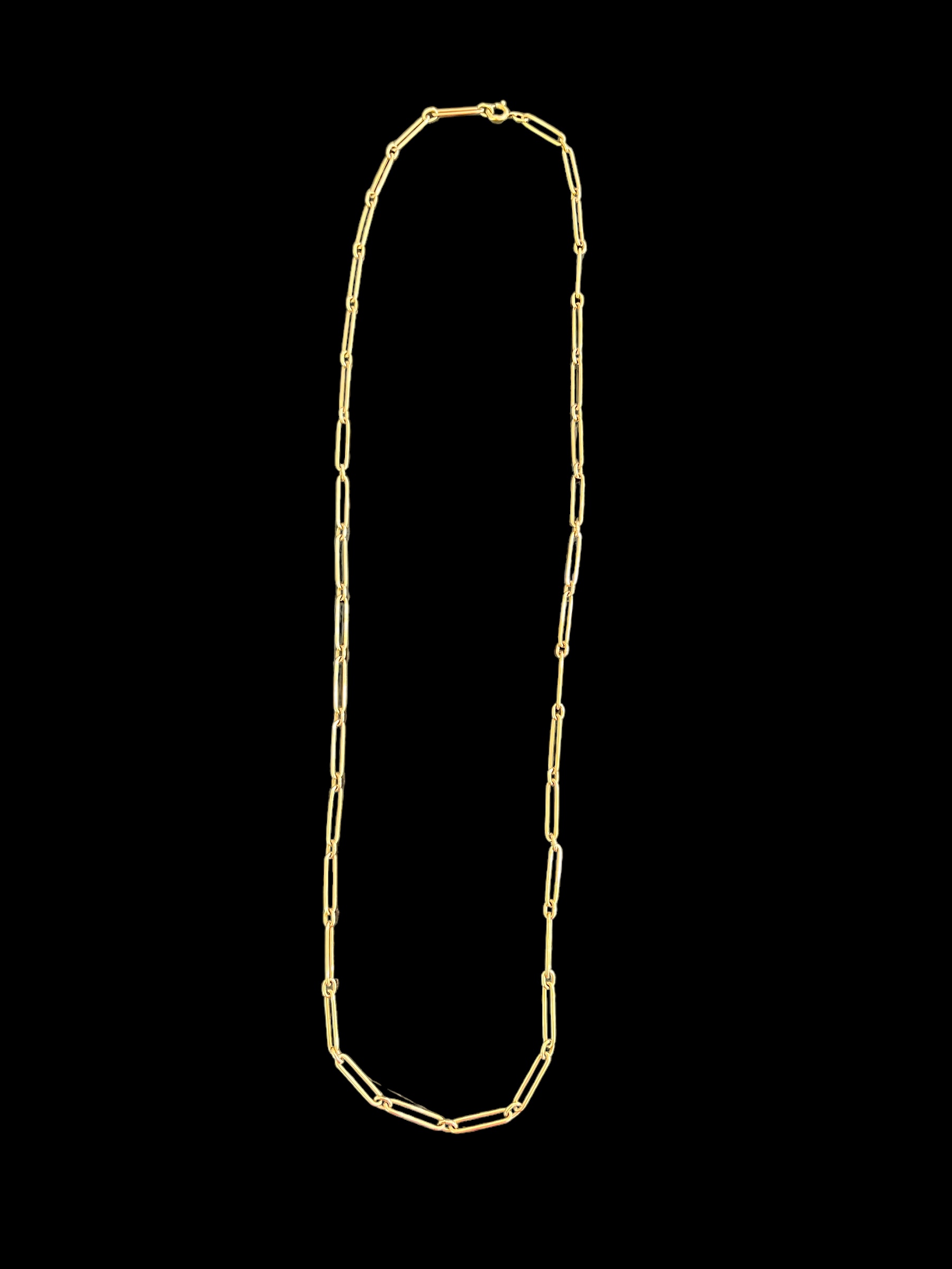 18k Gold Paperclip Necklace