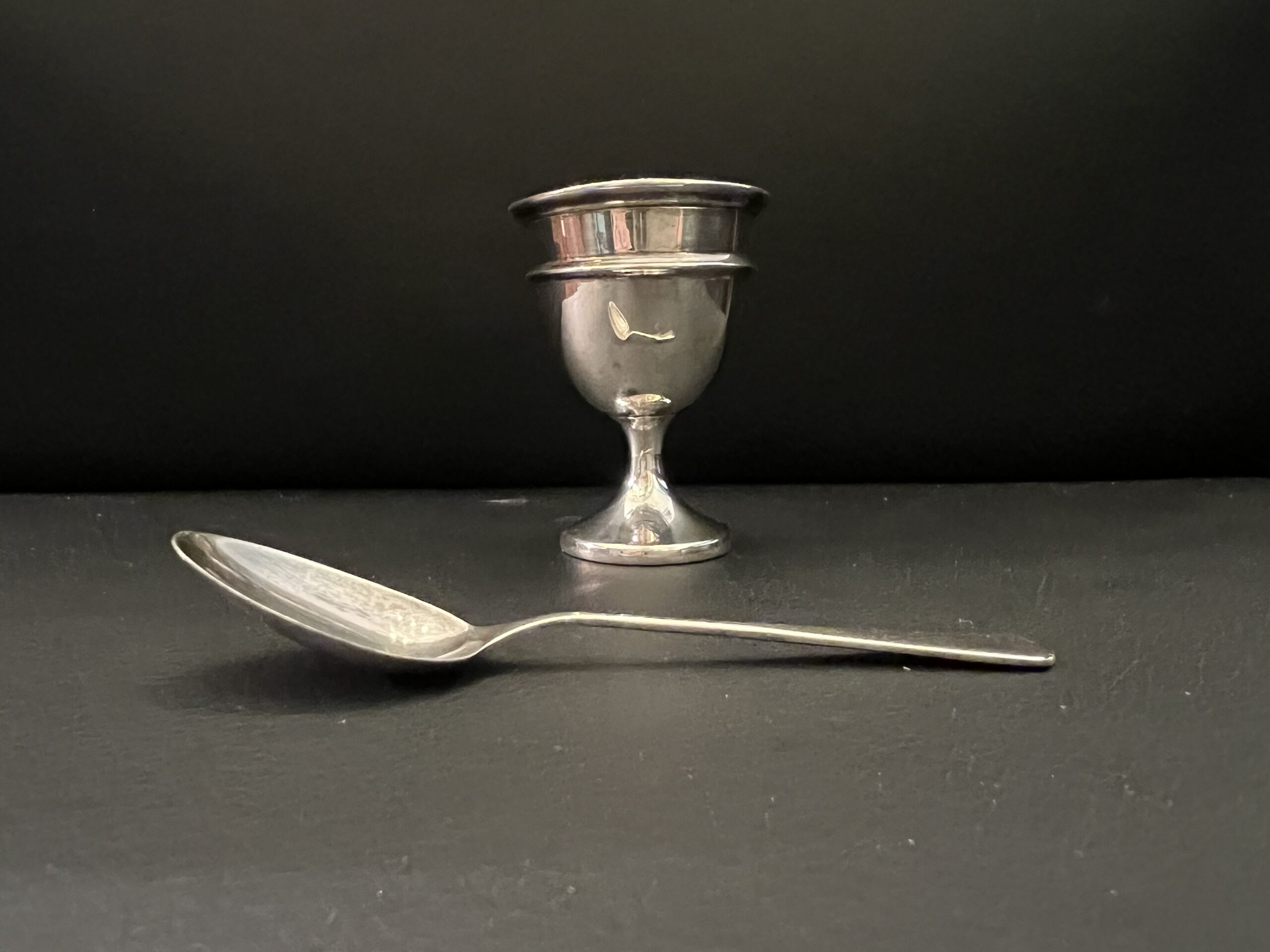 Antique English Sterling Egg Cup Set