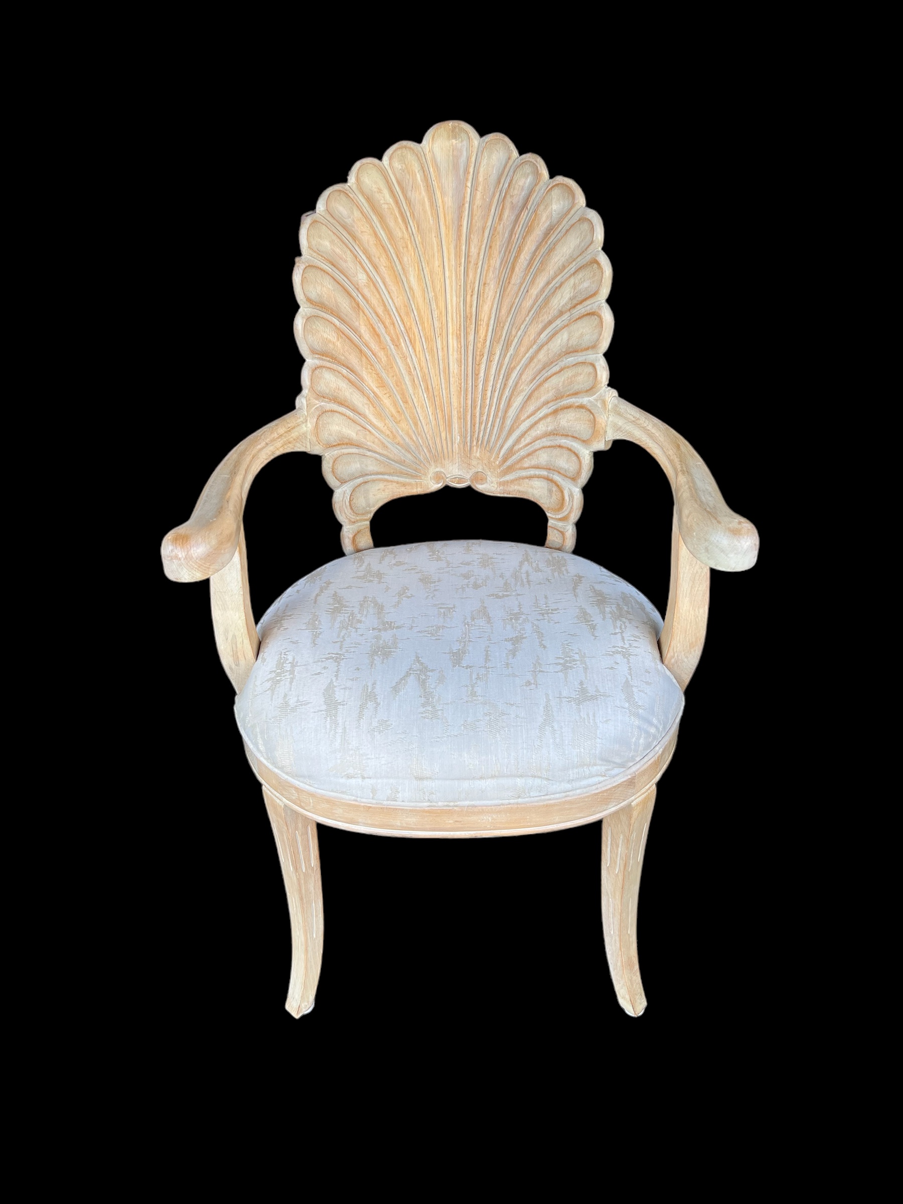 Shell Back Chairs Hollywood Regency Style