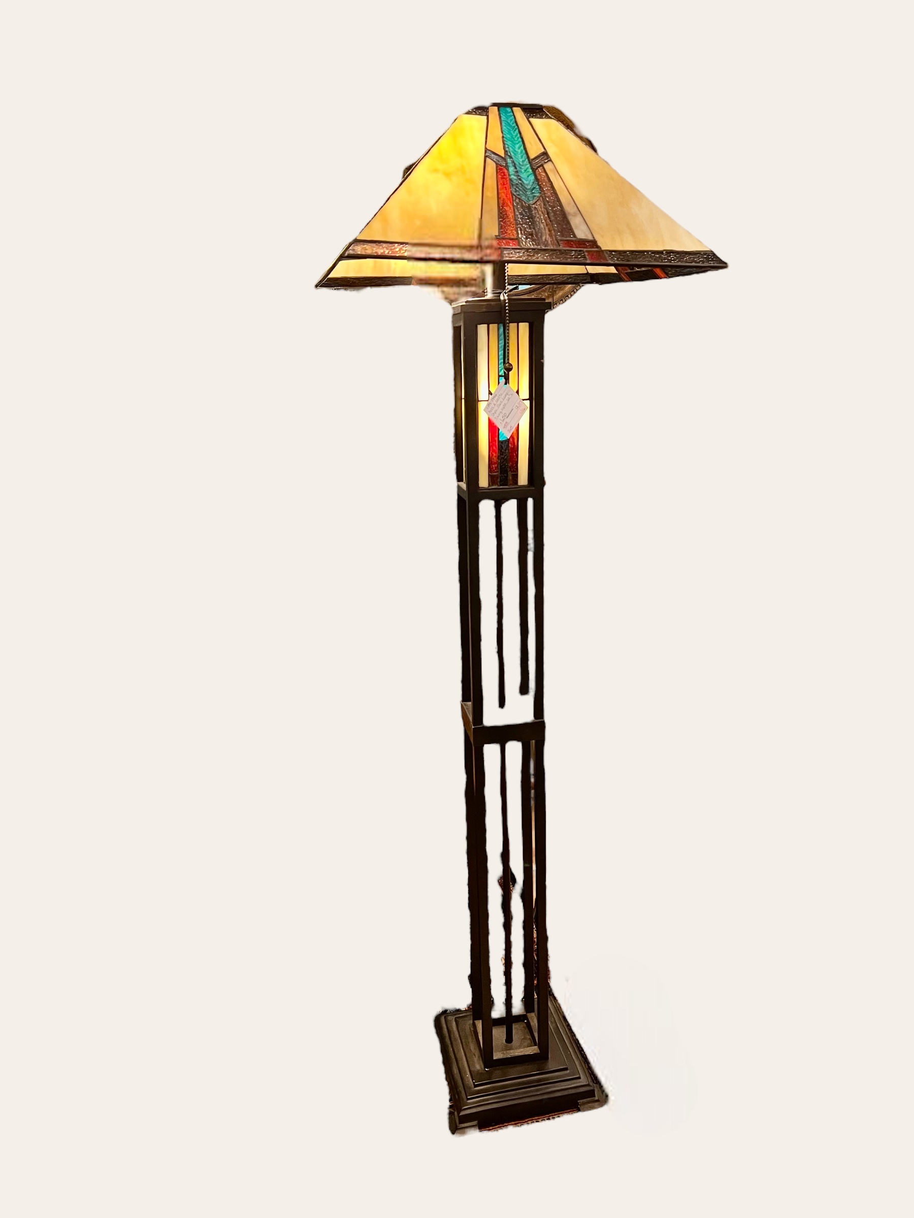 Craftsman Style Stained Glass Floor Lamp