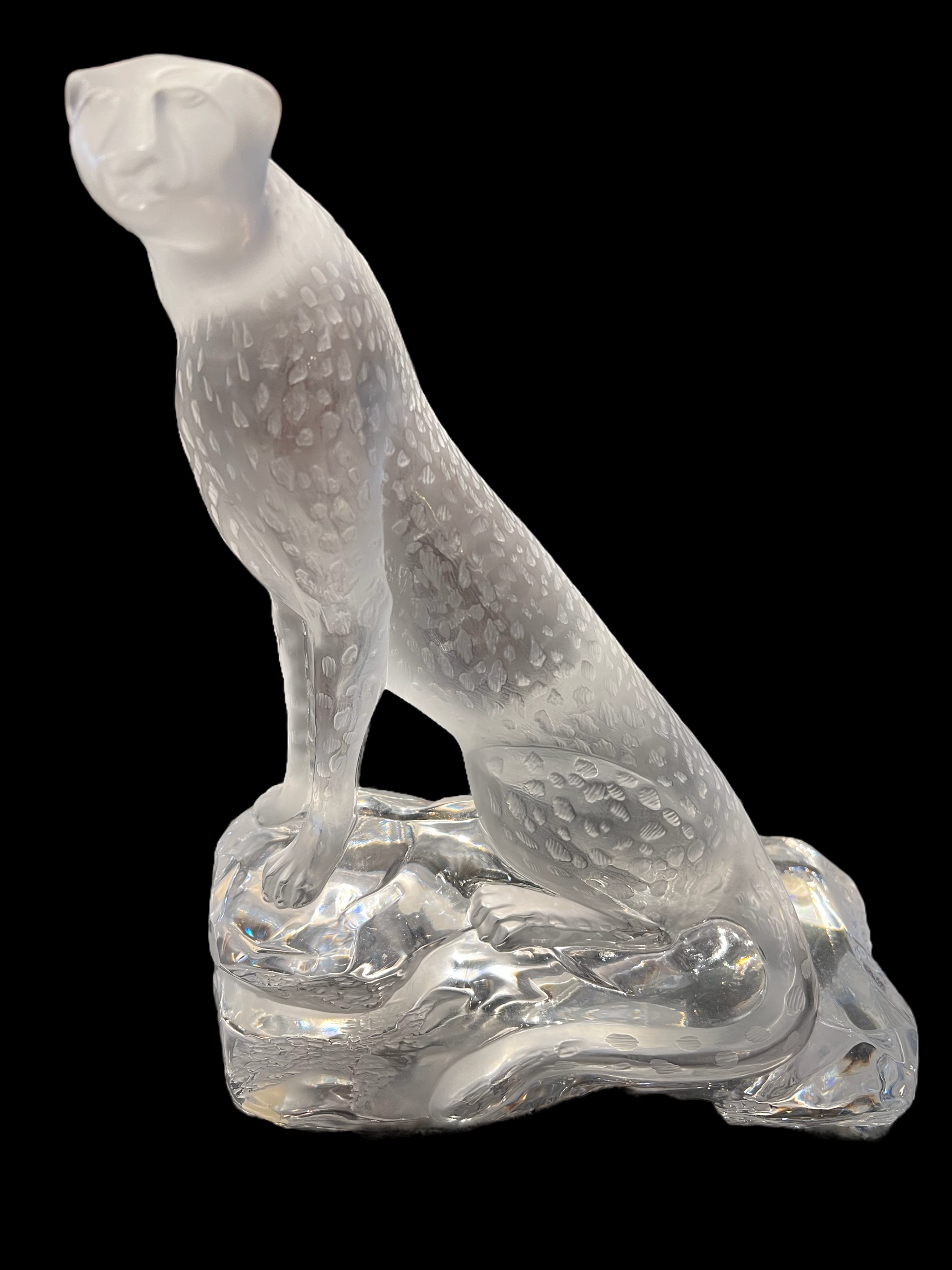 Lalique Crystal Tancrede Cheetah