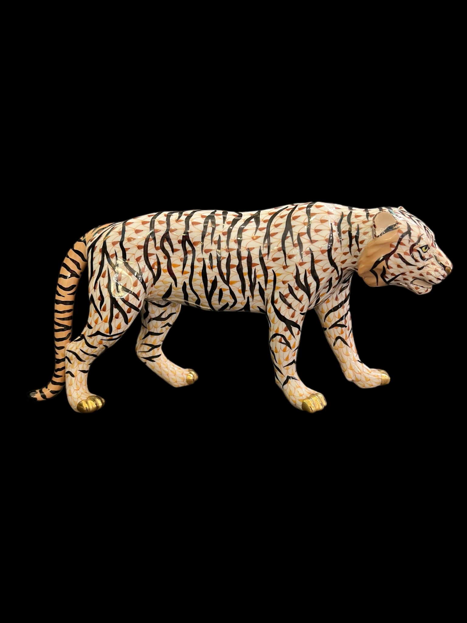 Herend Sumatran Tiger Figurine Ark Antiques, La Jolla, CA