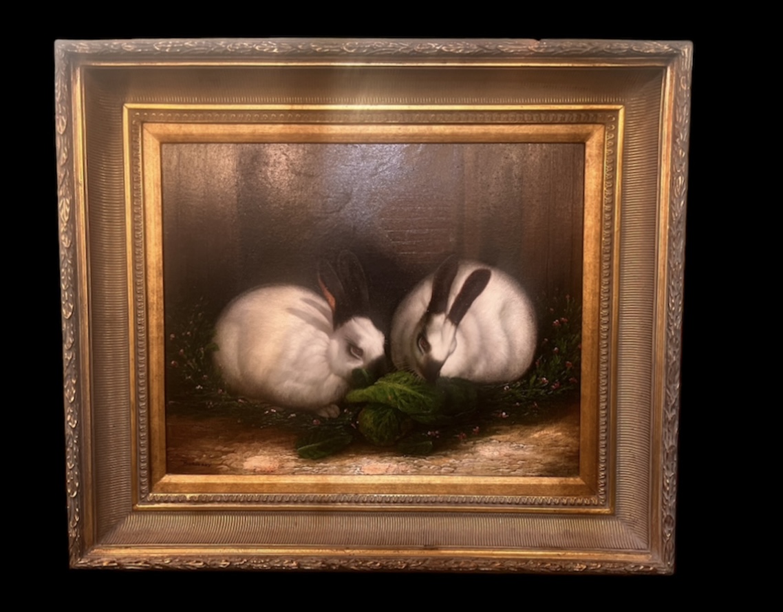 Barofsky Rabbits Oil Painting