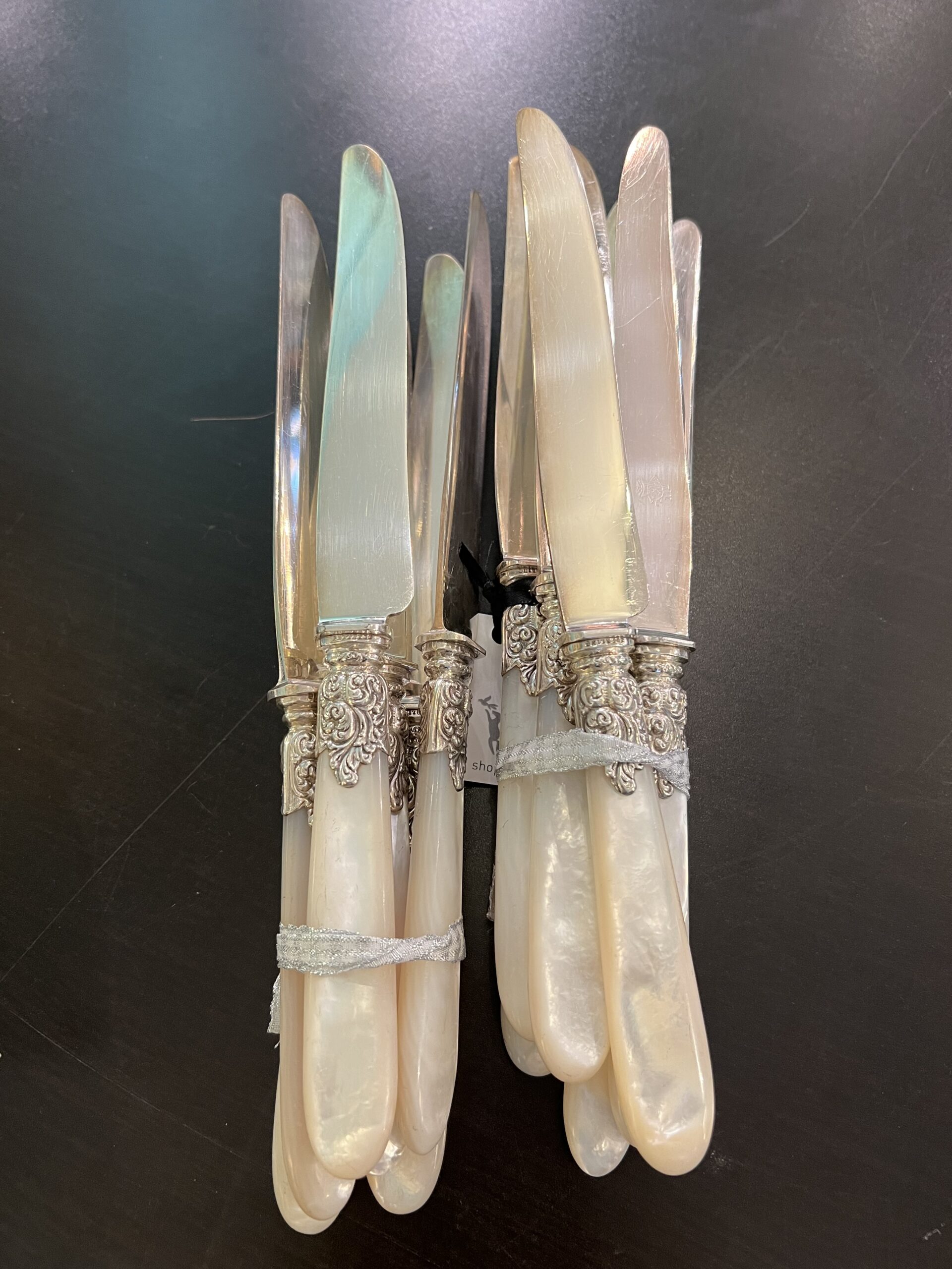 French Dinner Knives MOP Sterling