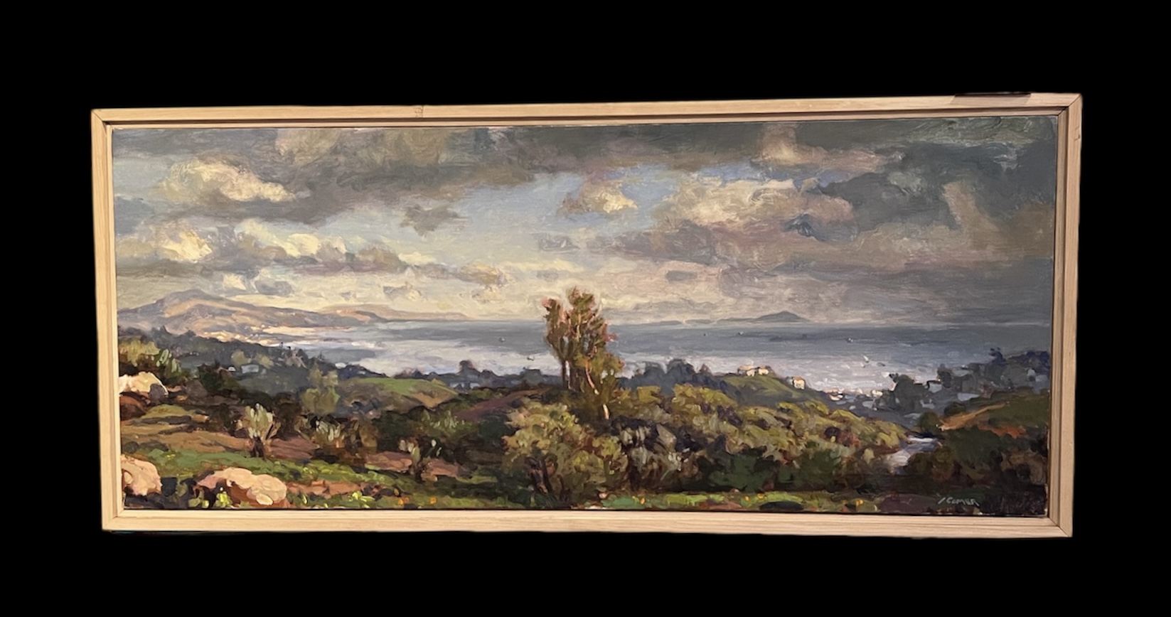 Summerland California Comer Oil Painting