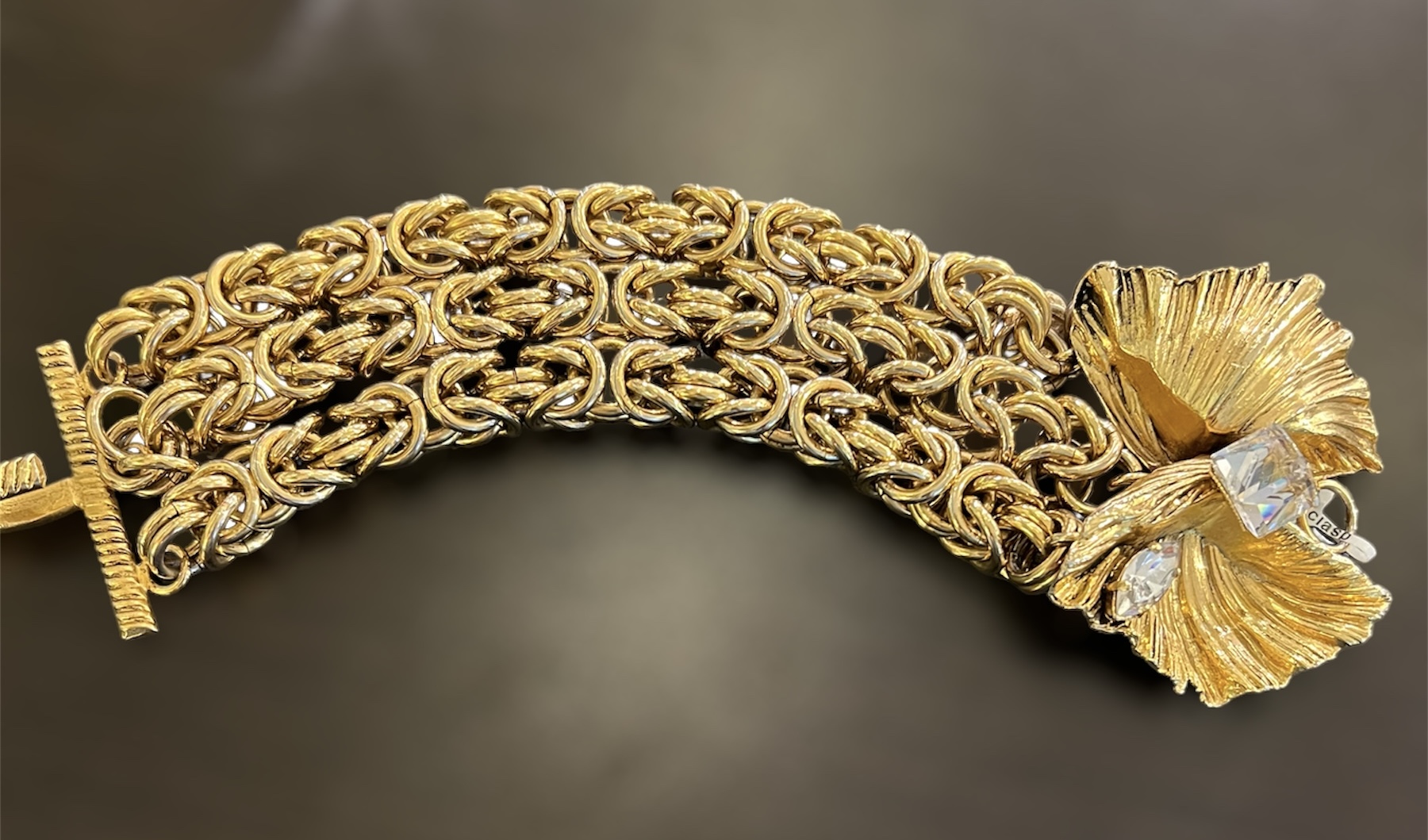 Vintage YSL Gold Metal Bracelet