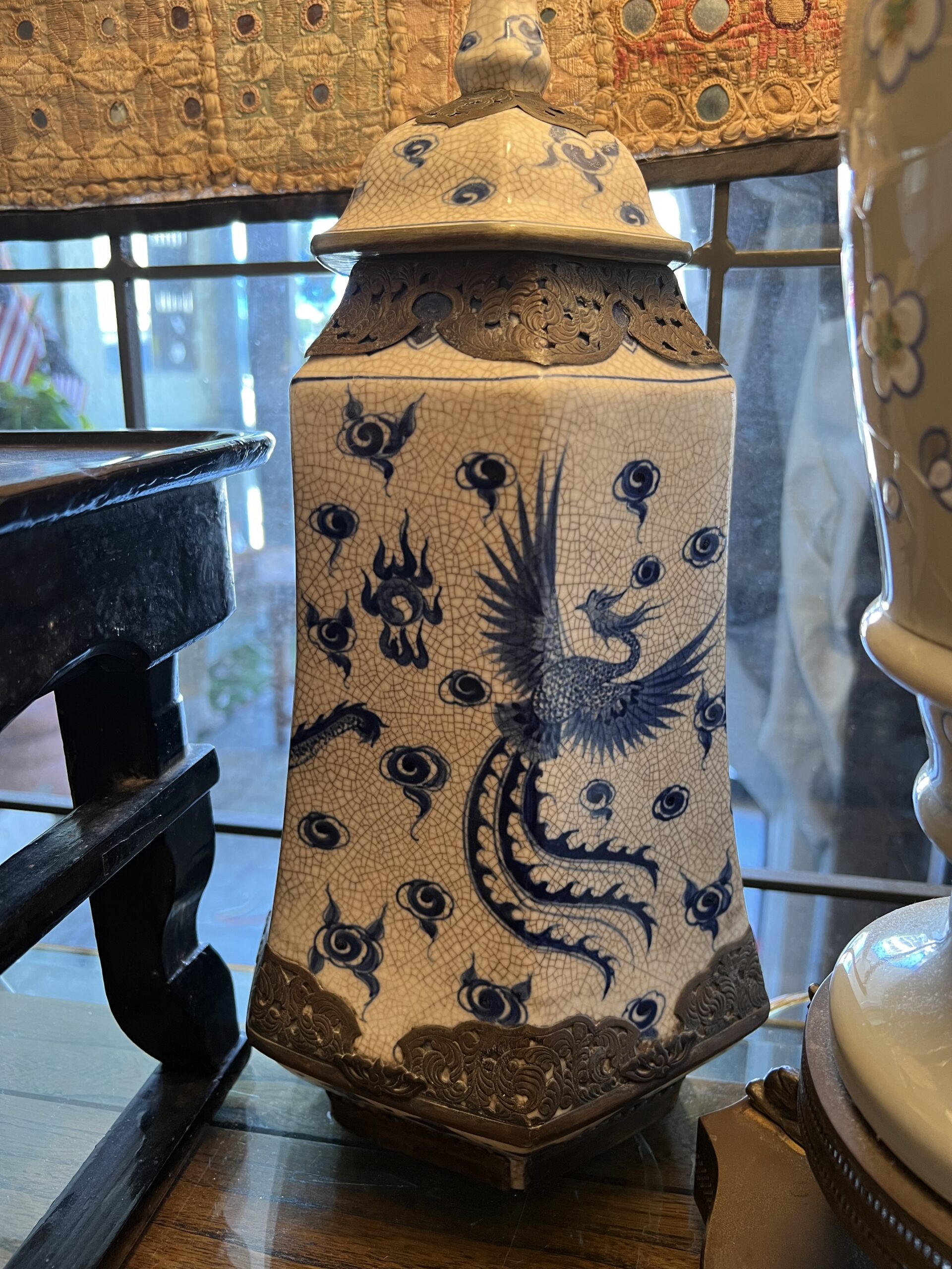 Blue White Asian Porcelain Jar