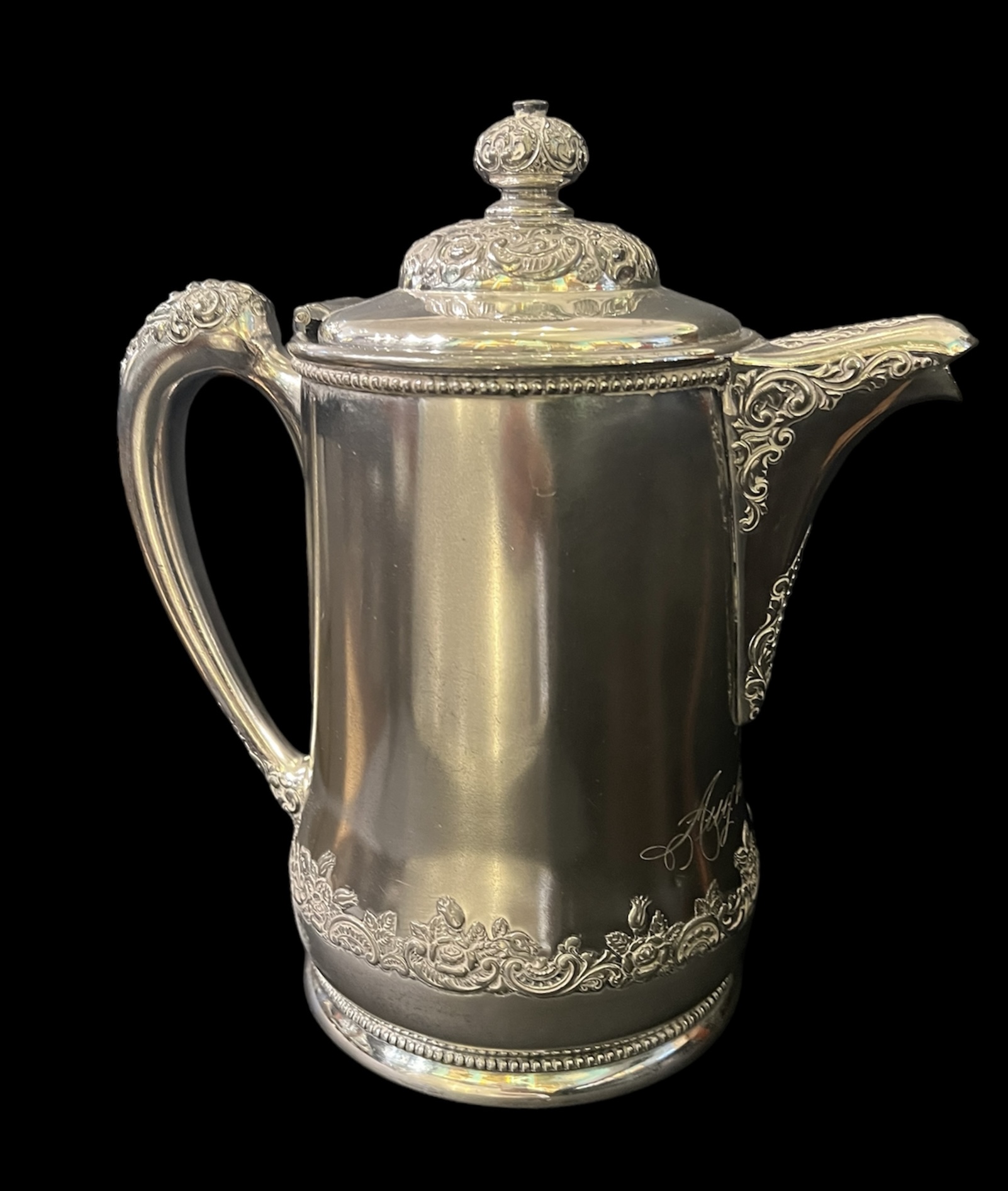 Antique Silver Cold Drinks Pitcher
