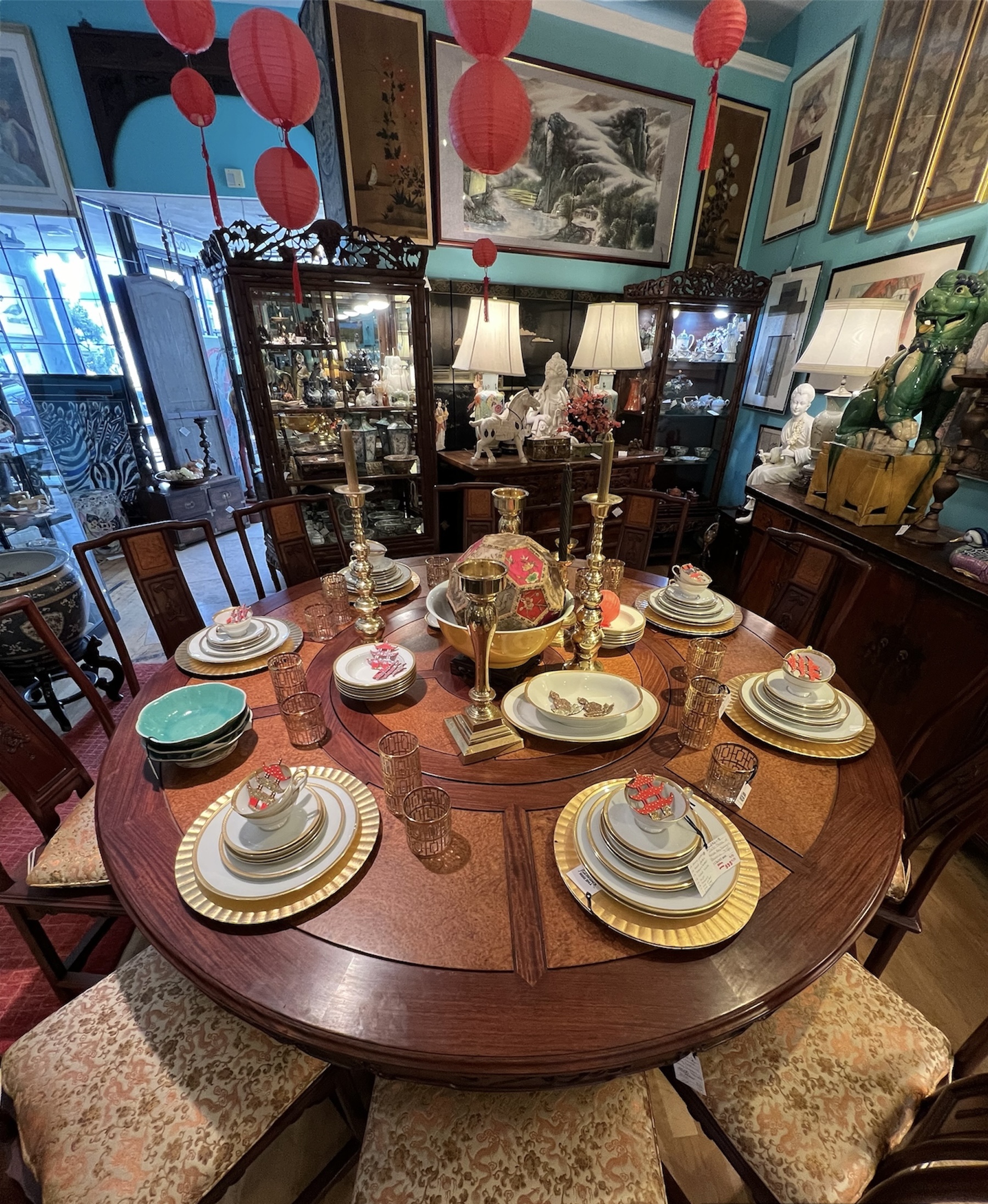 Asian Inspired Round Dining Table