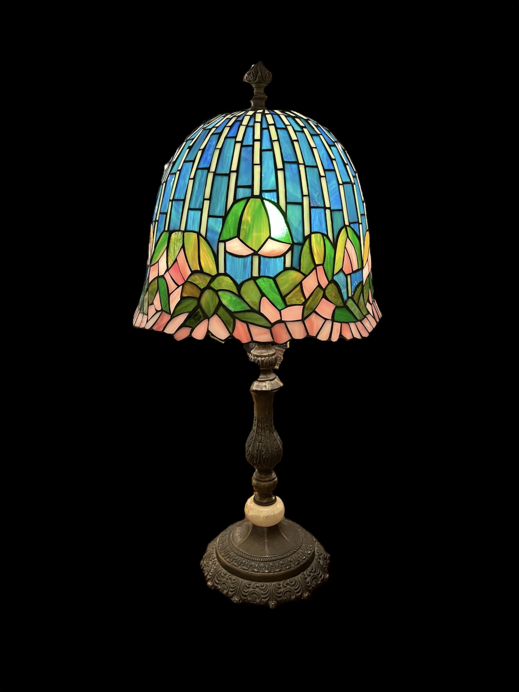 Tiffany Style Bronze Glass Lamp