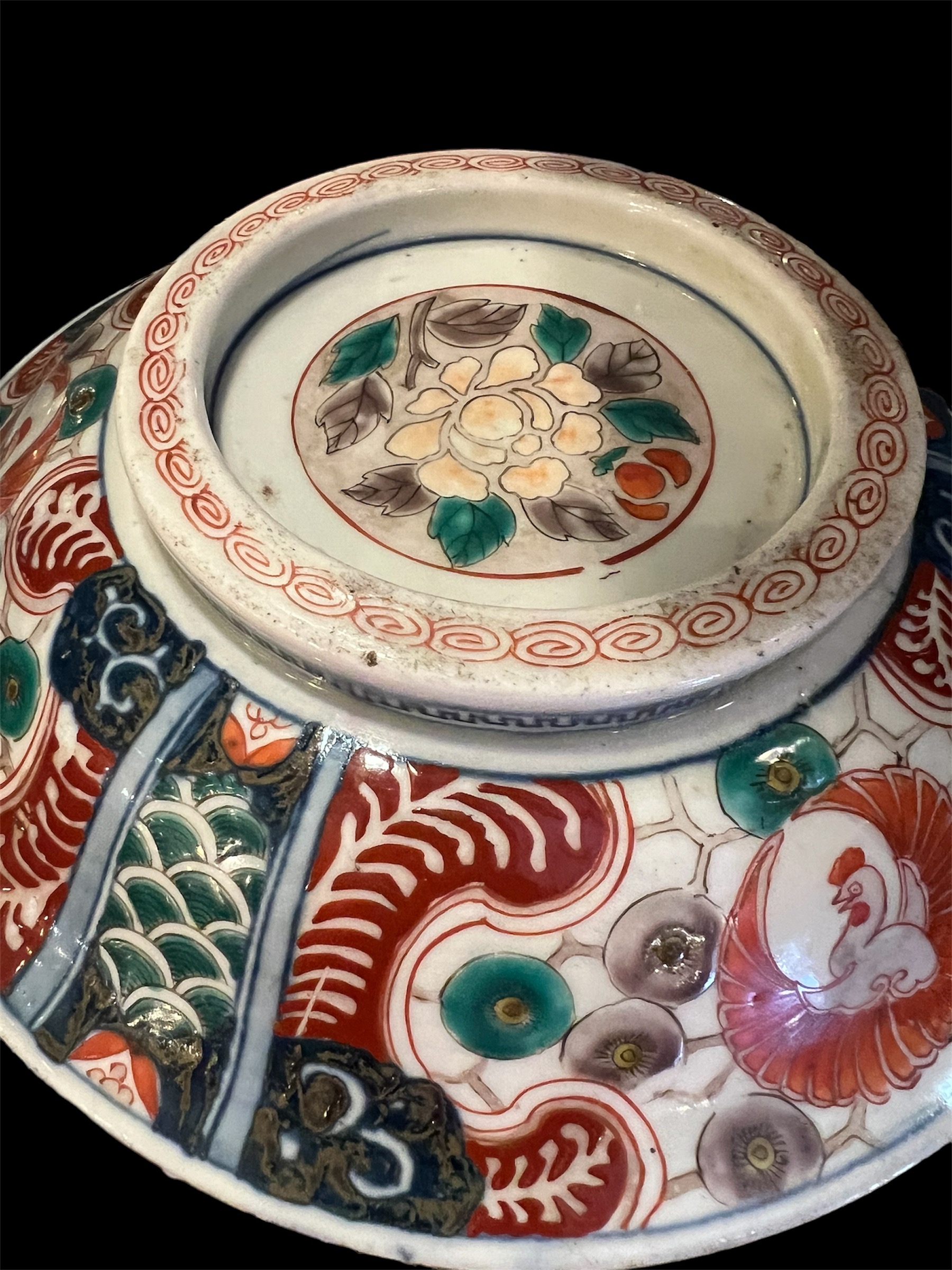 Japanese Imari Large Covered Bowl