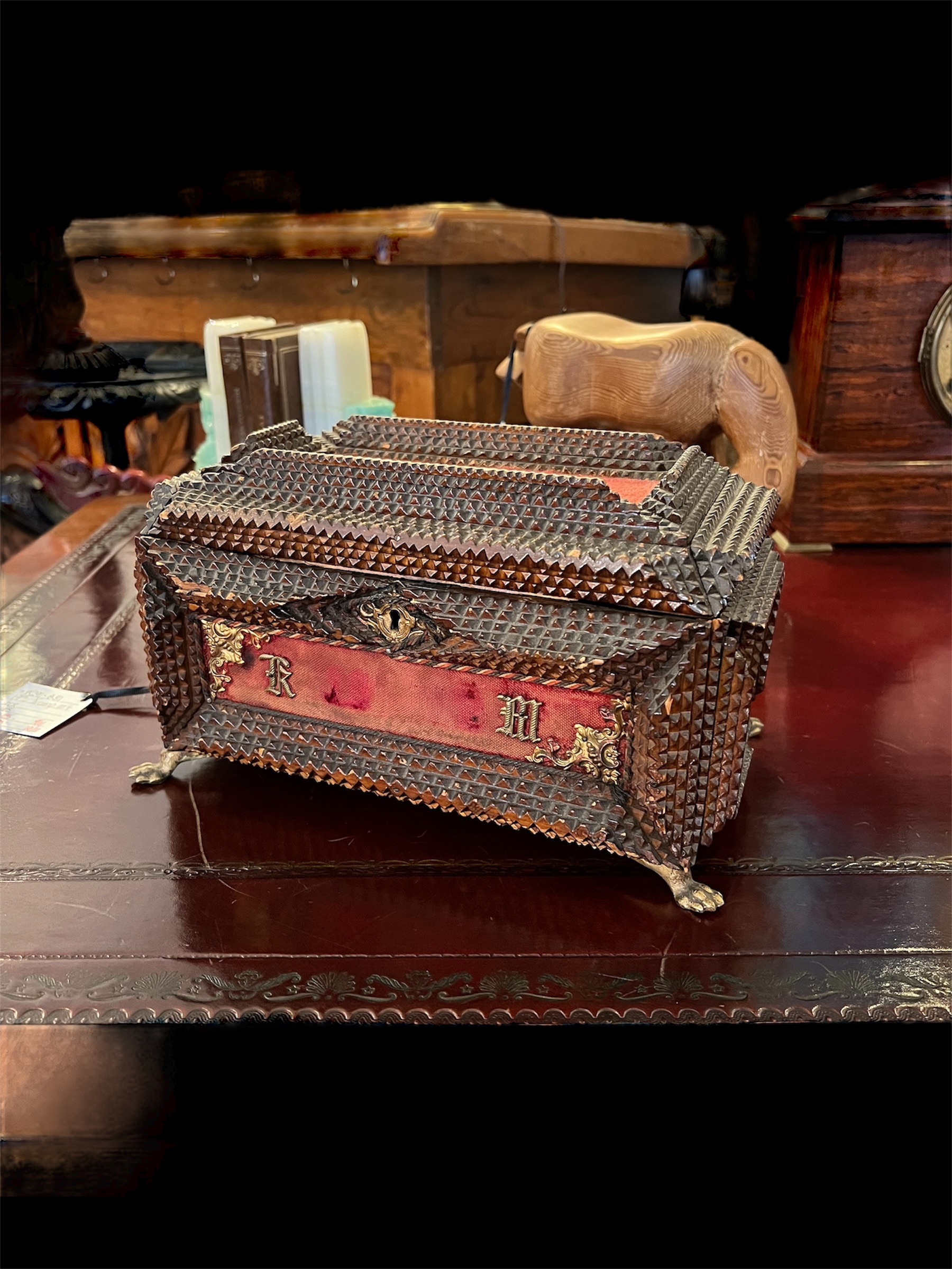 Unique Antique Tramp Art Box