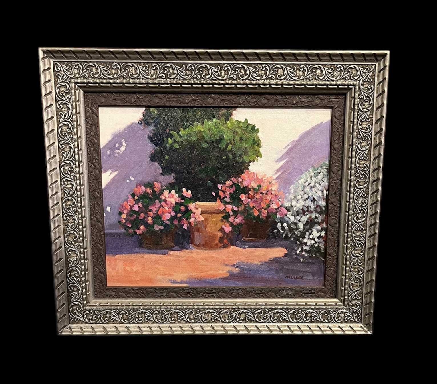 Tom Mulder Patio Flowers Painting